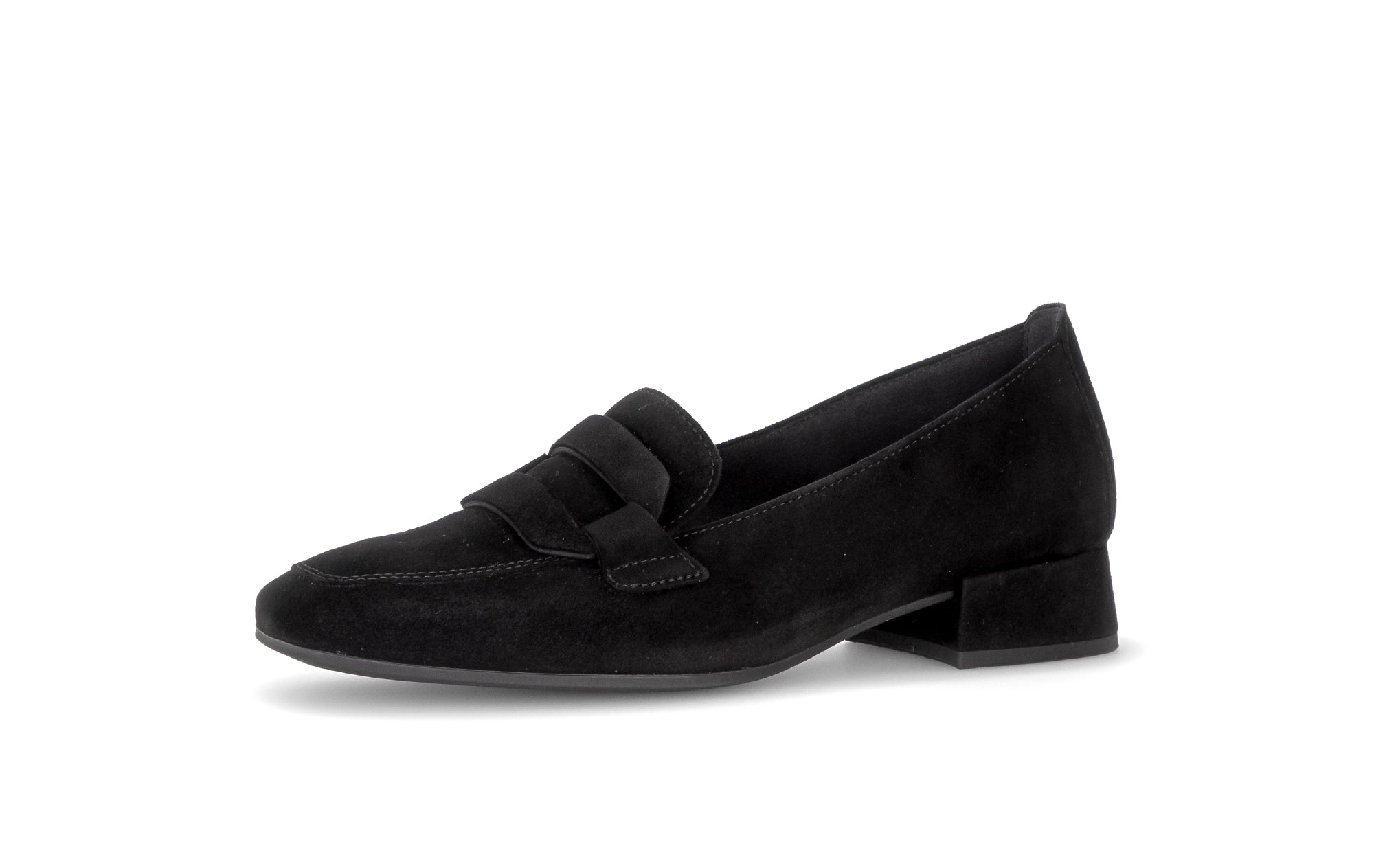 Gabor Great black loafers, rotating product angle 23.