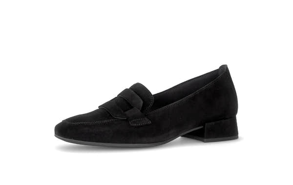 Gabor Great black loafers, rotating product angle 23.