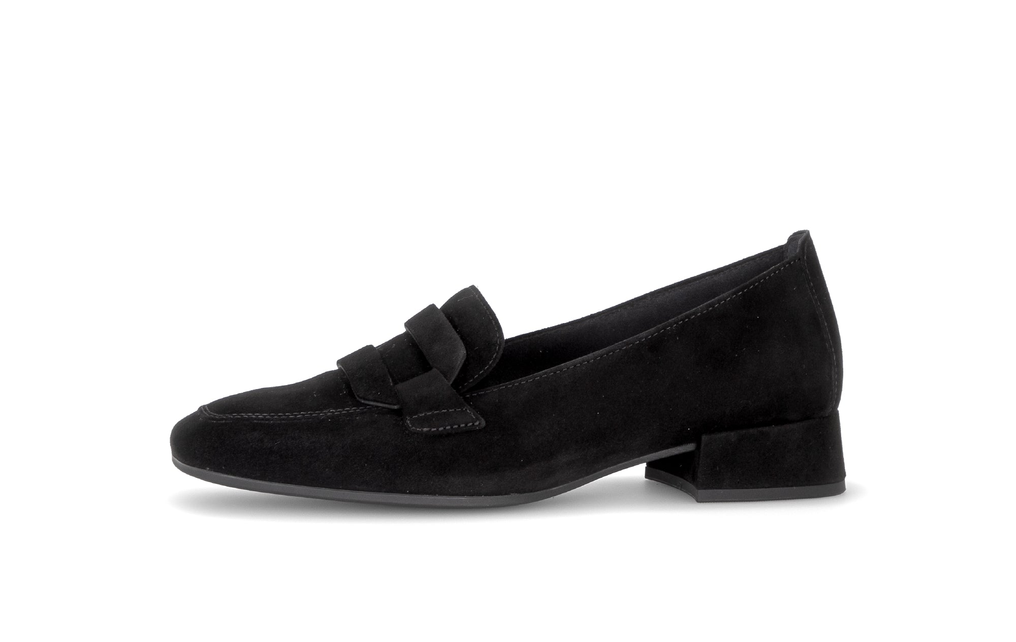 Gabor Great black loafers, rotating product angle 24.