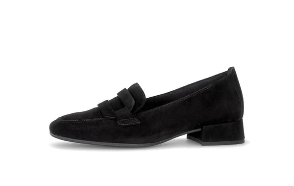 Gabor Great black loafers, rotating product angle 24.