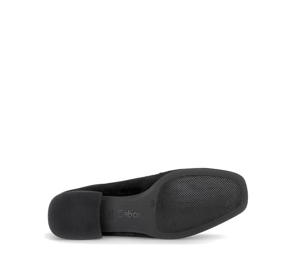 Gabor Great black loafers, sole view.