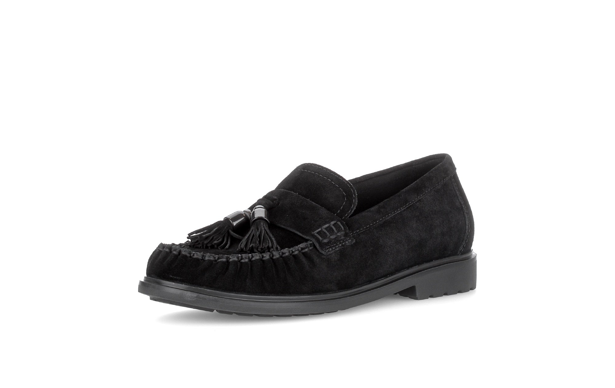 Gabor 4009.02.001 Hamble in black, front three-quarter view.