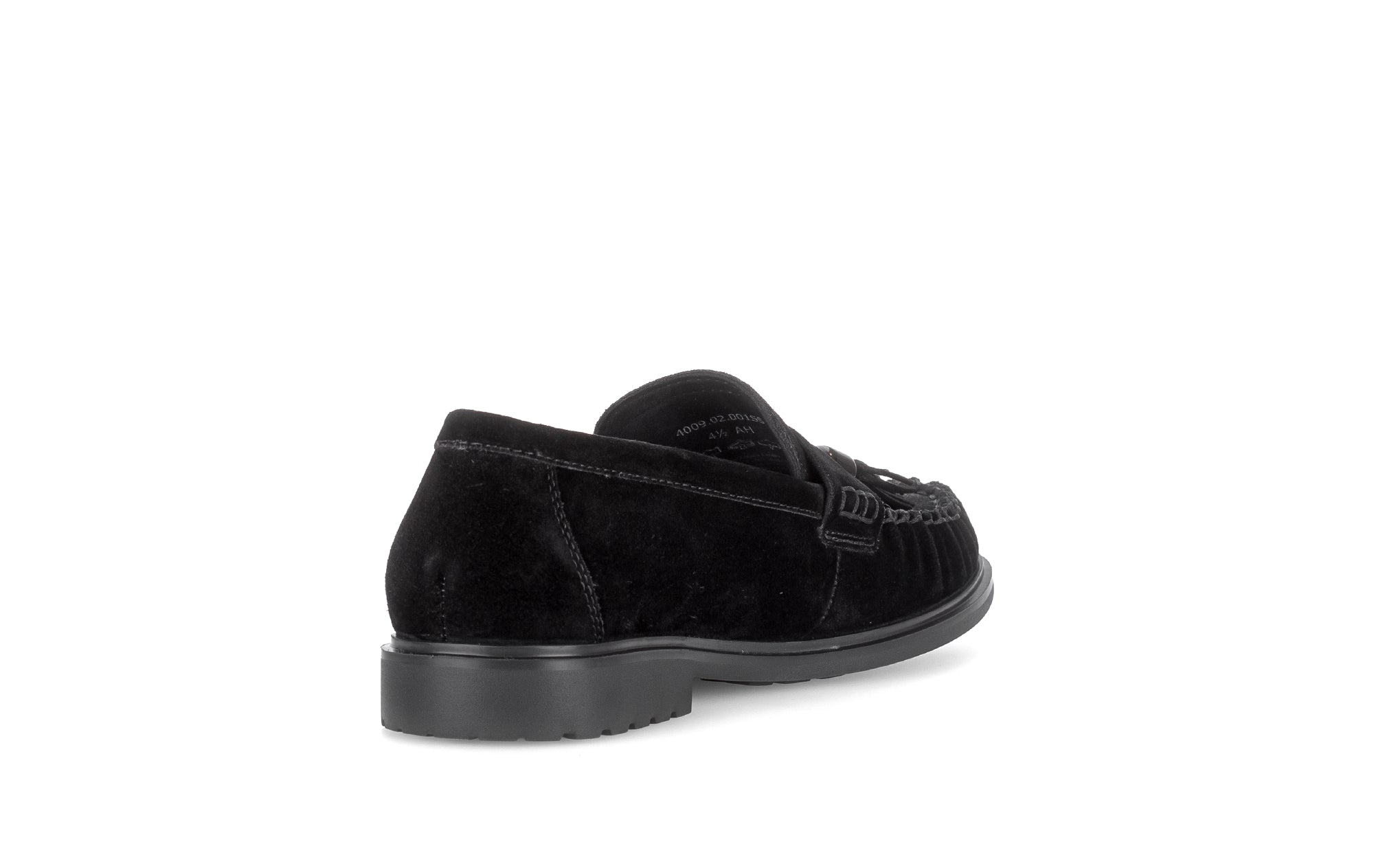 Gabor Hamble black moccasin loafers, rotating product angle 09.