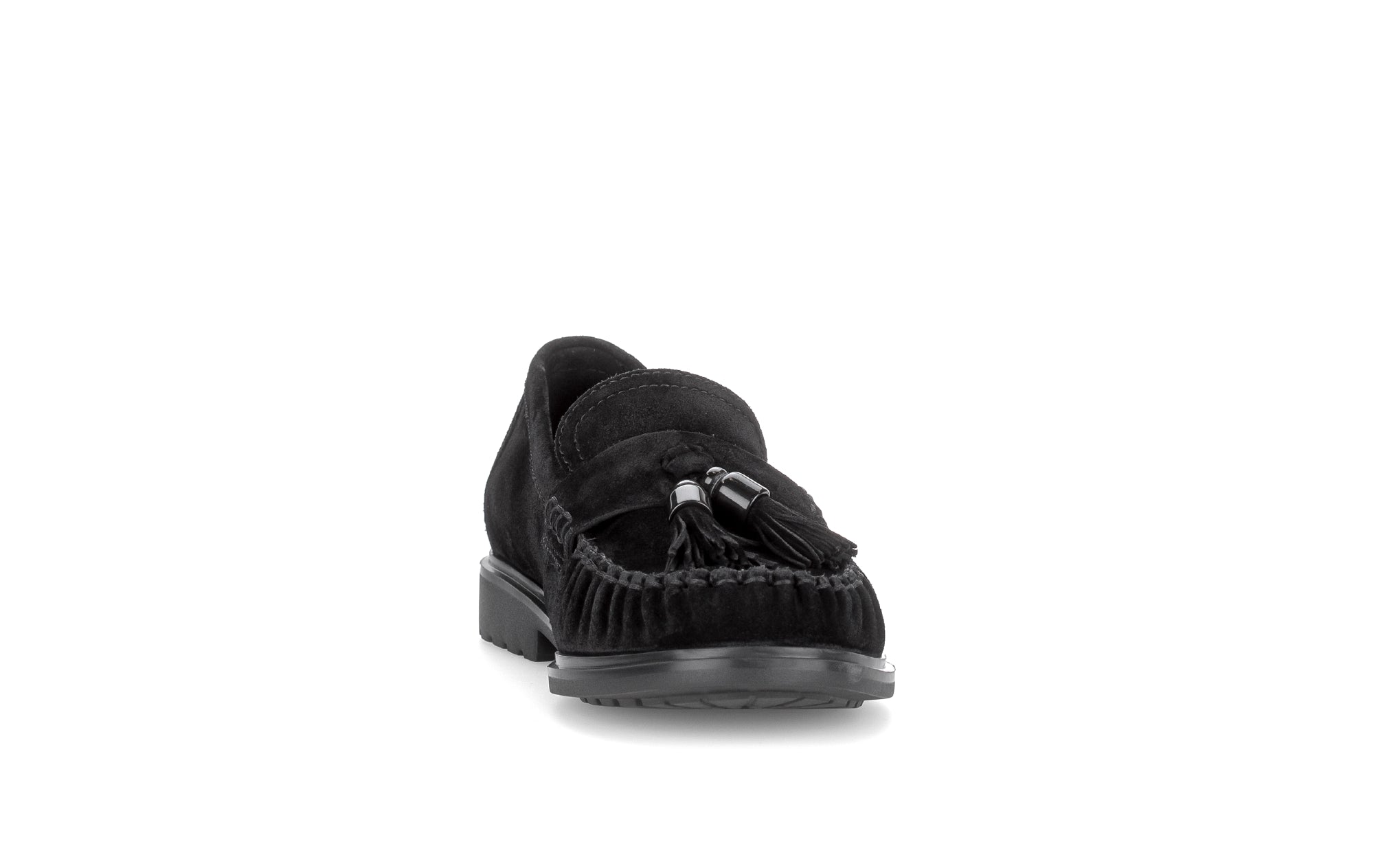 Gabor Hamble black moccasin loafers, rotating product angle 18.