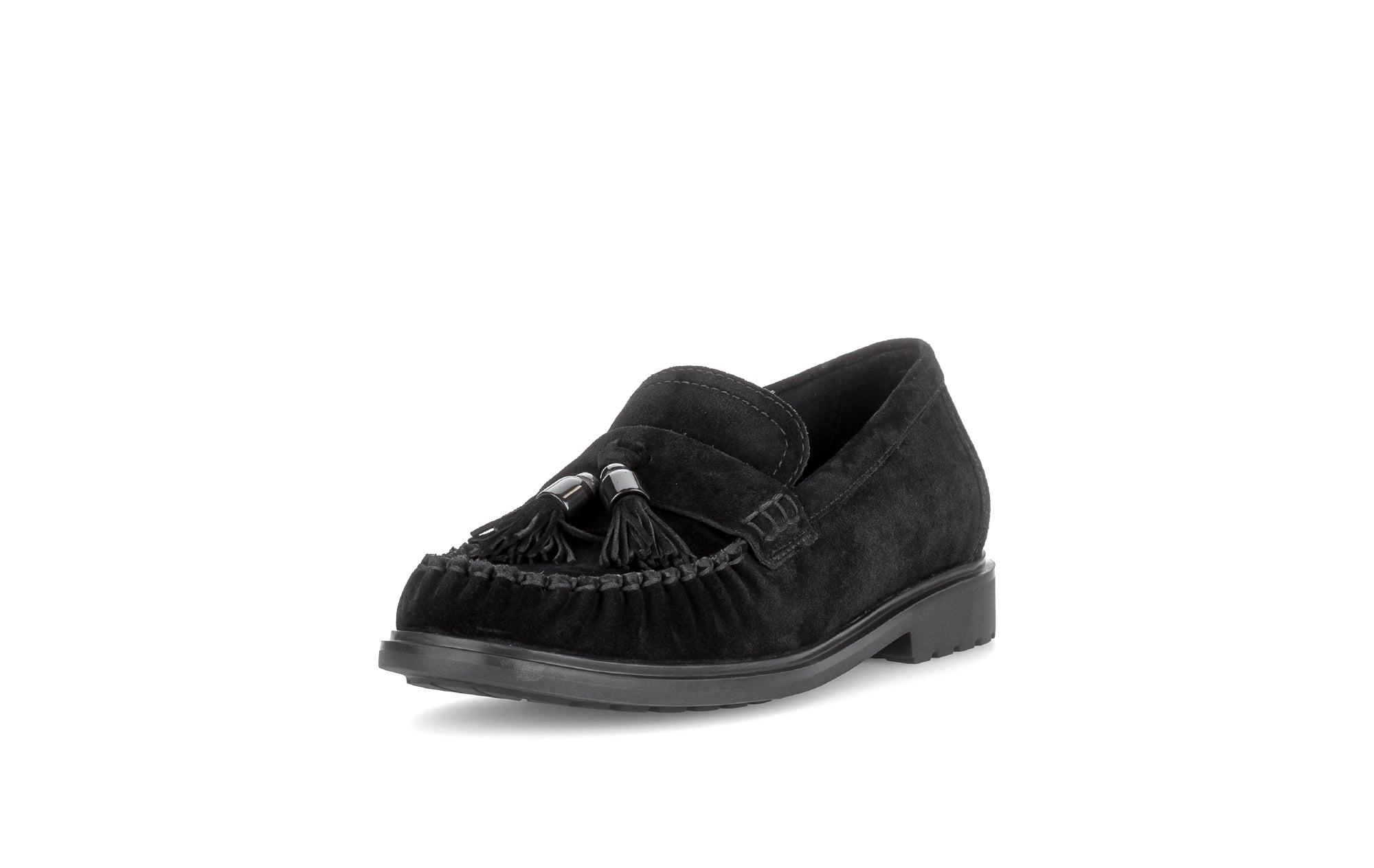 Gabor Hamble black moccasin loafers, rotating product angle 21.