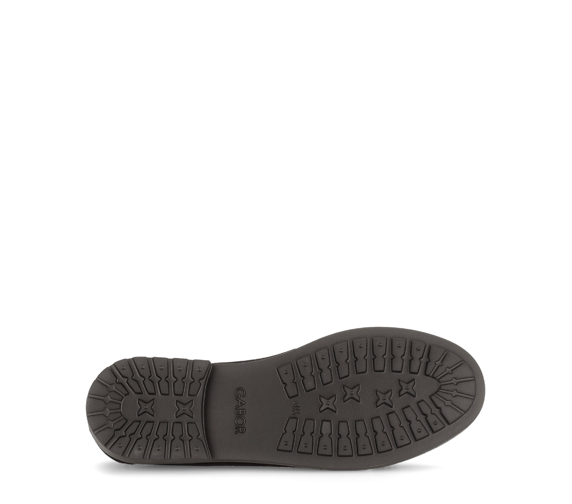 Gabor Hamble black moccasin loafers, sole view.