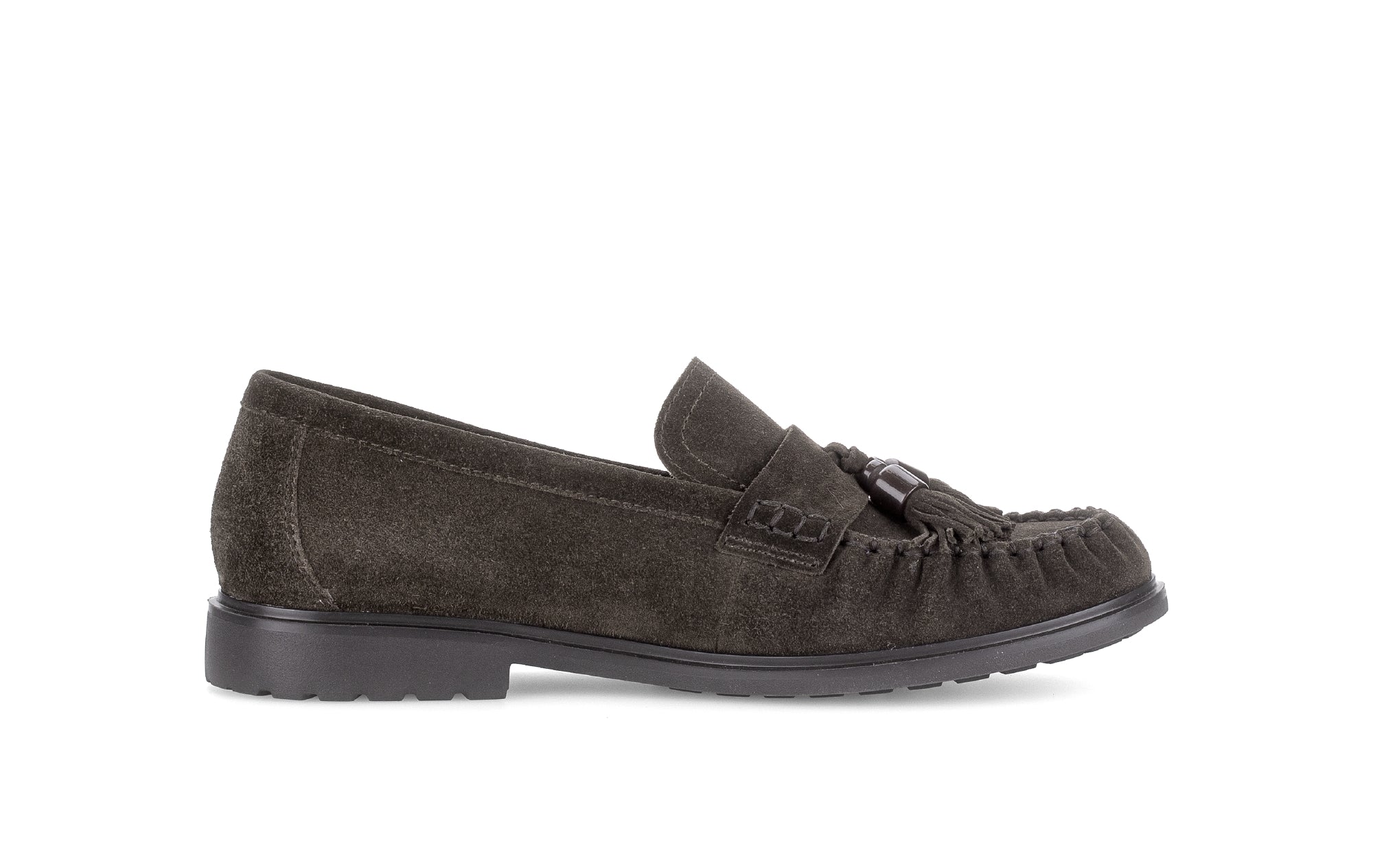 Gabor Hamble mocca brown moccasin loafers, inner side view.