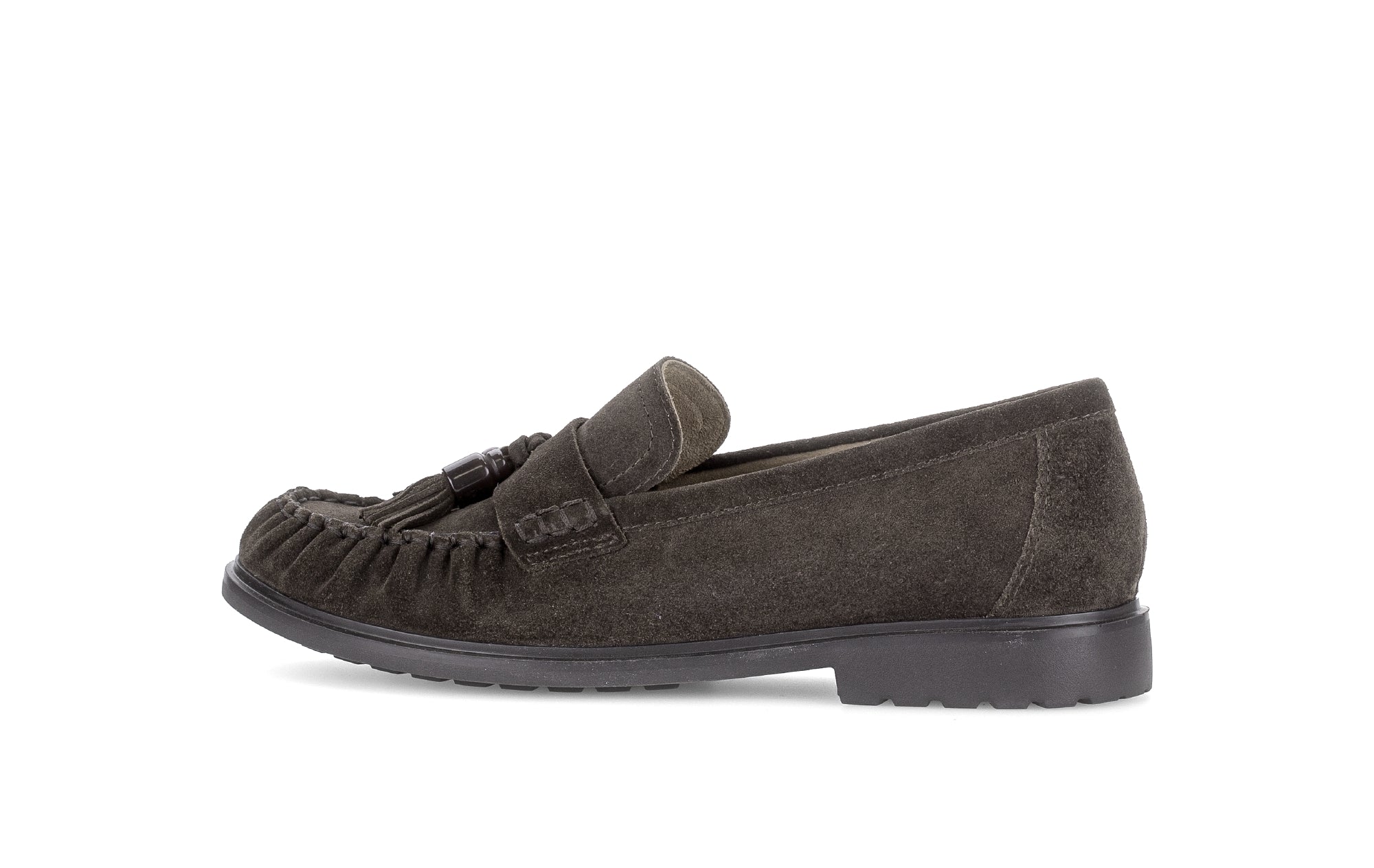 Gabor Hamble mocca brown moccasin loafers, rotating product angle 02.