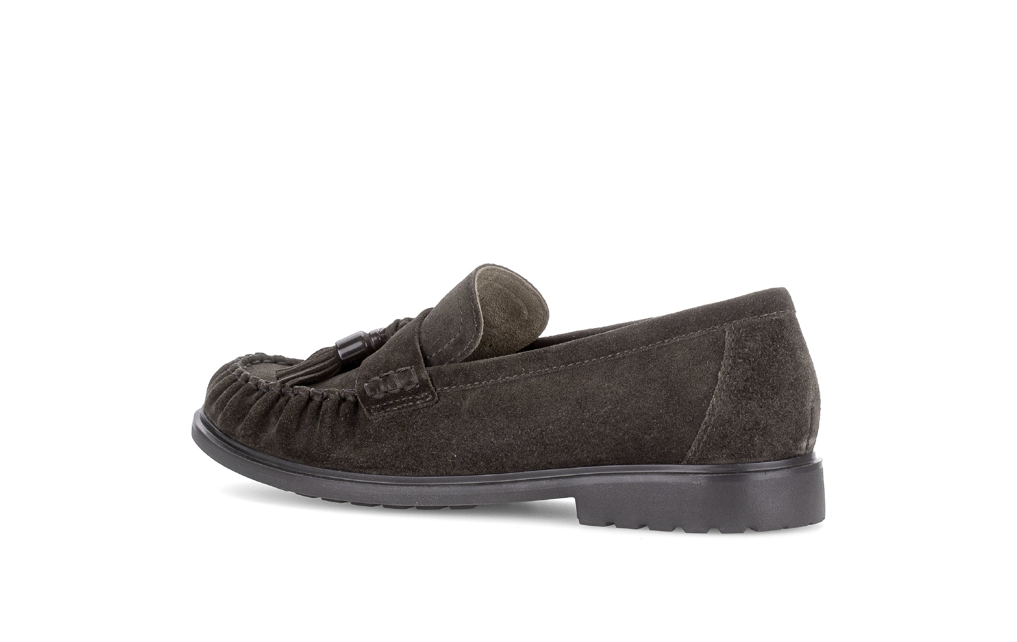Gabor Hamble mocca brown moccasin loafers, rotating product angle 03.