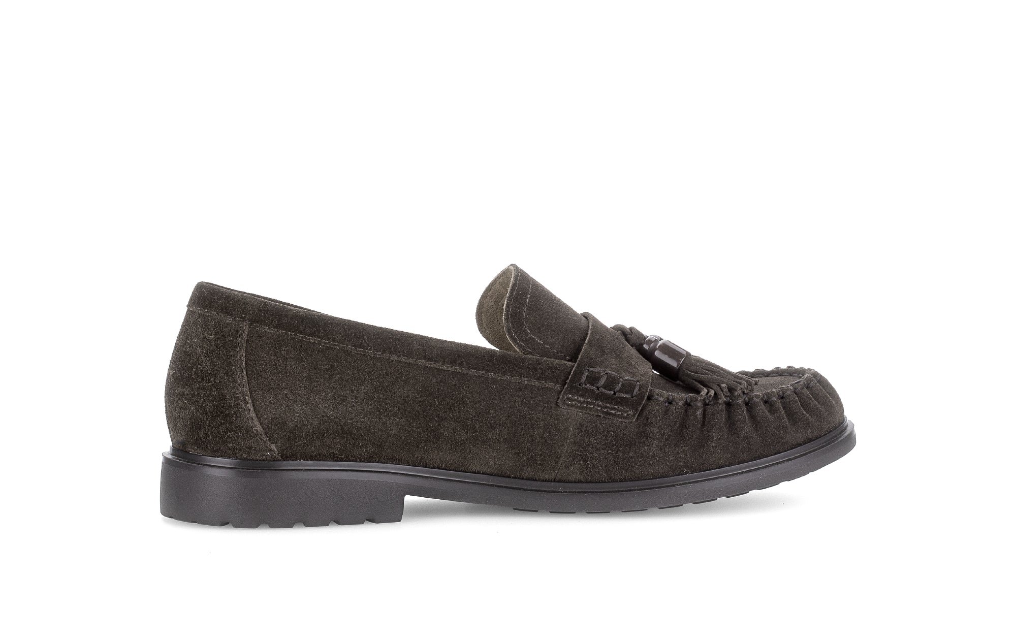 Gabor Hamble mocca brown moccasin loafers, rotating product angle 12.