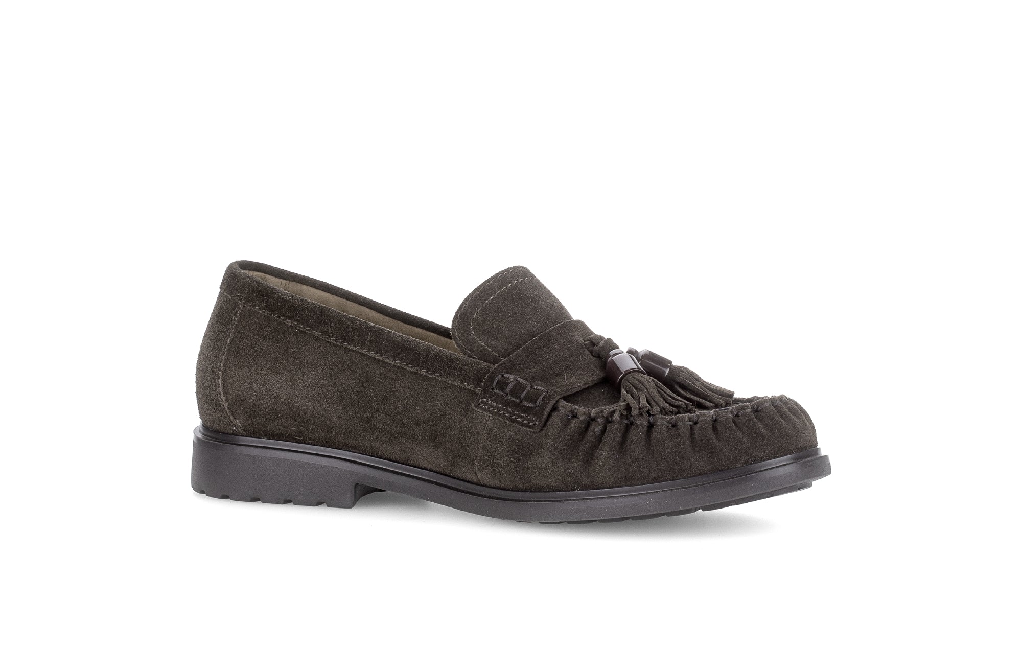 Gabor Hamble mocca brown moccasin loafers, rotating product angle 15.
