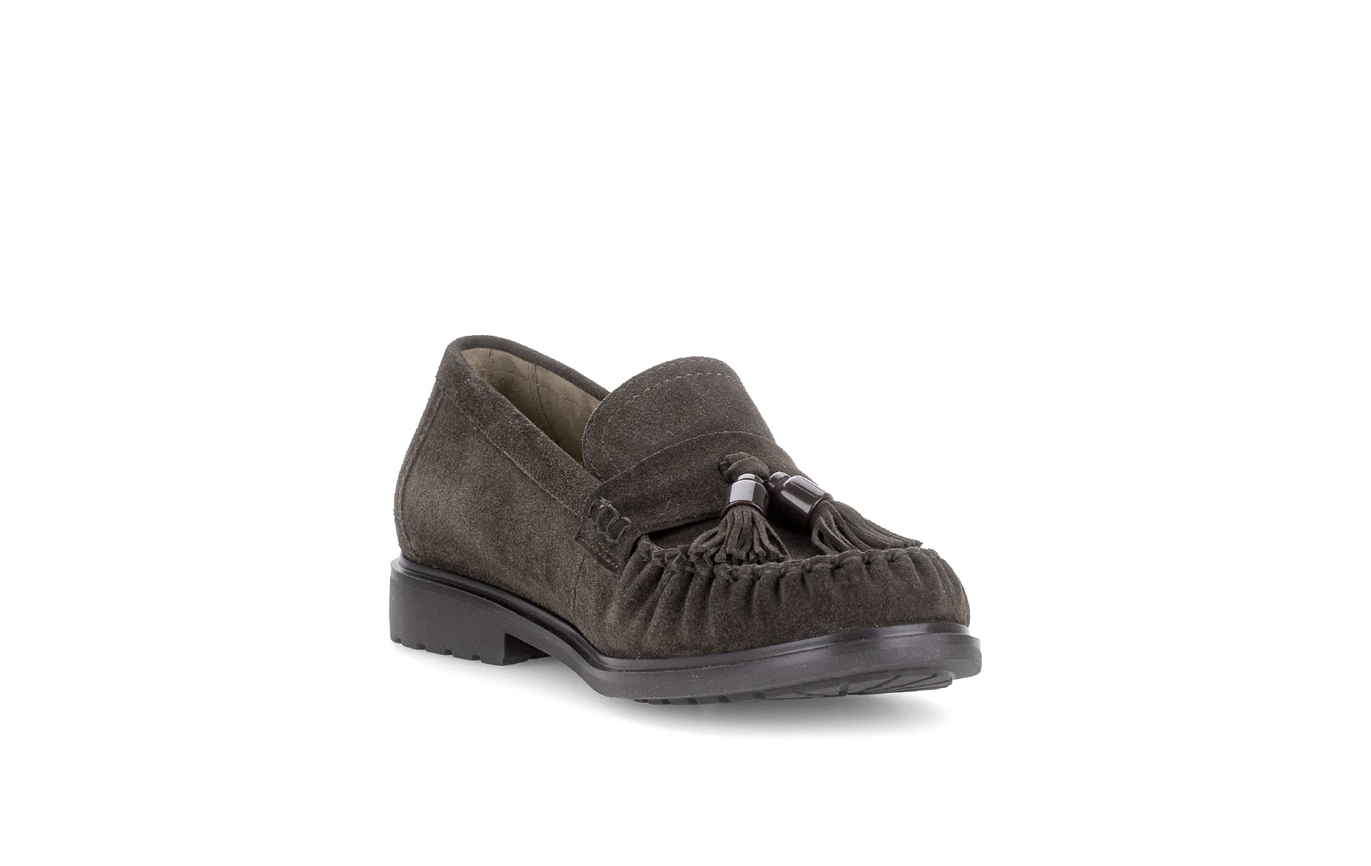 Gabor Hamble mocca brown moccasin loafers, rotating product angle 17.