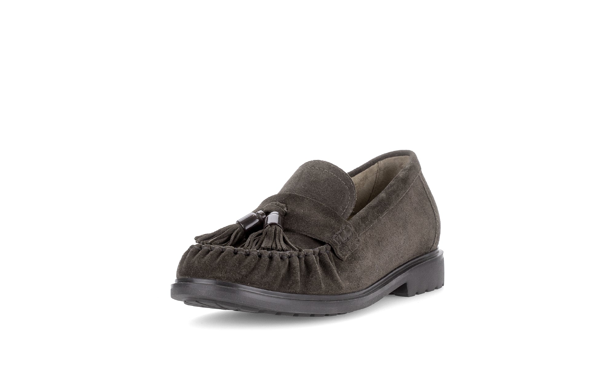 Gabor Hamble mocca brown moccasin loafers, rotating product angle 21.