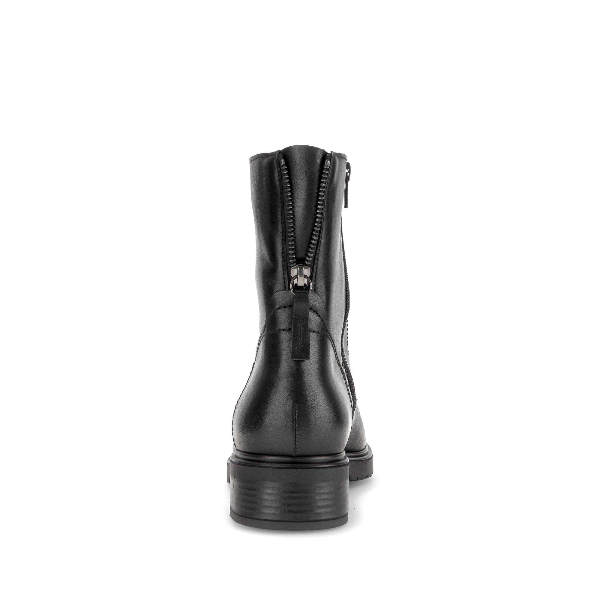 Gabor Patron black zip & lace boots, rear view.