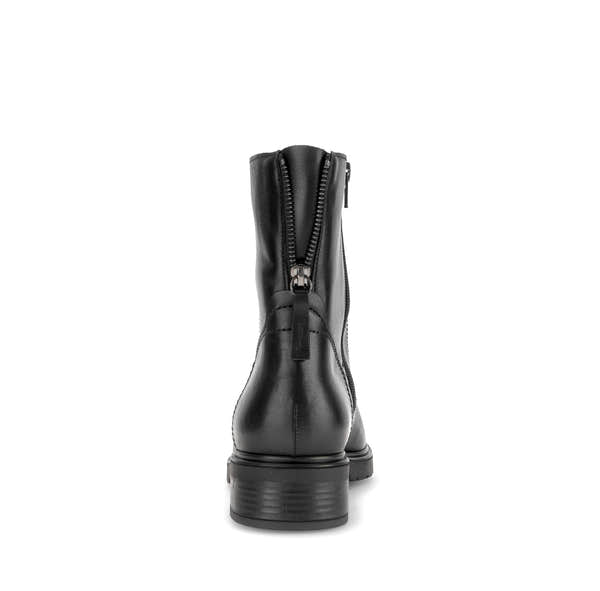 Gabor Patron black zip & lace boots, rear view.