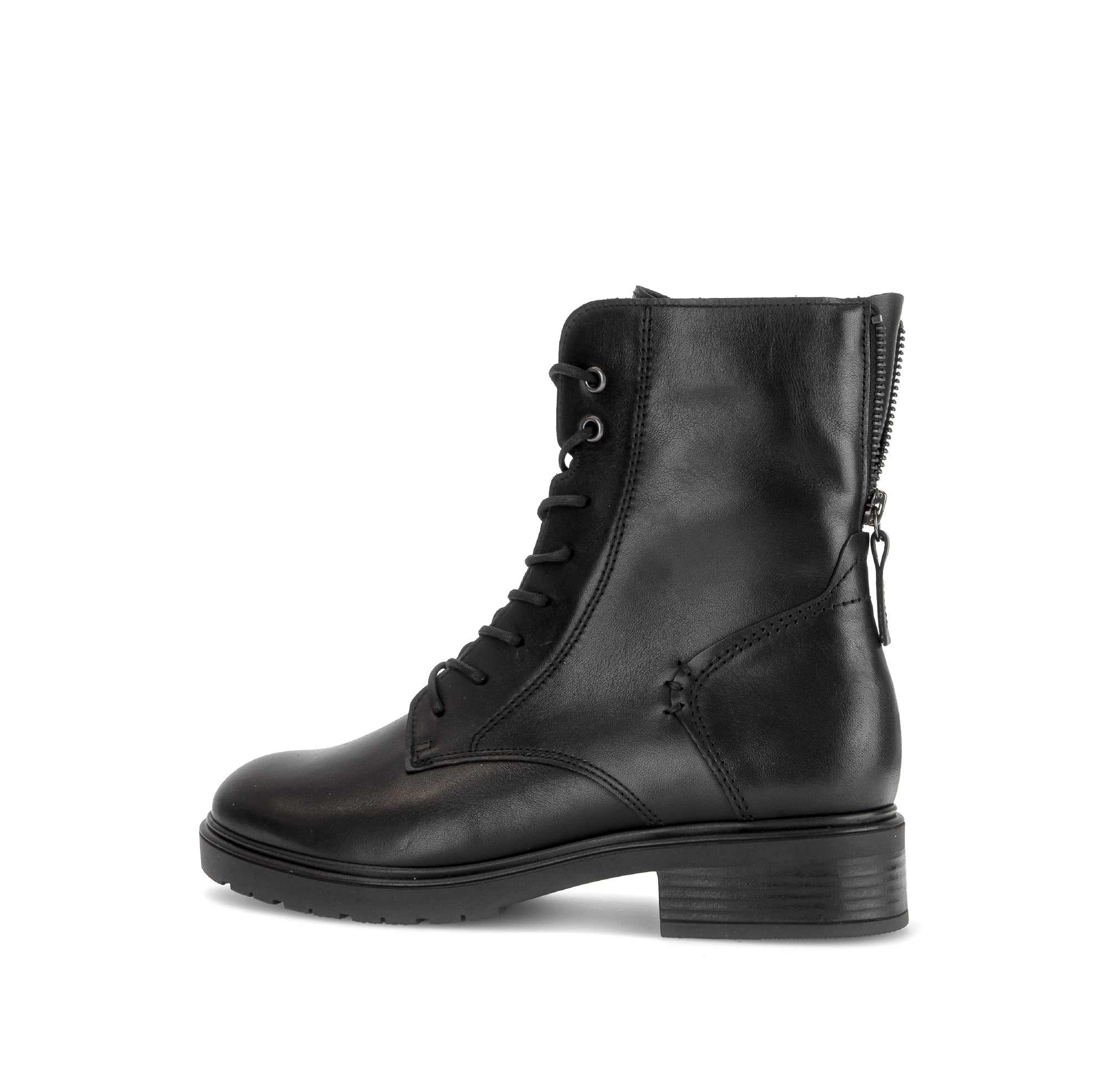 Gabor Patron black zip & lace boots, rotating product angle 02.