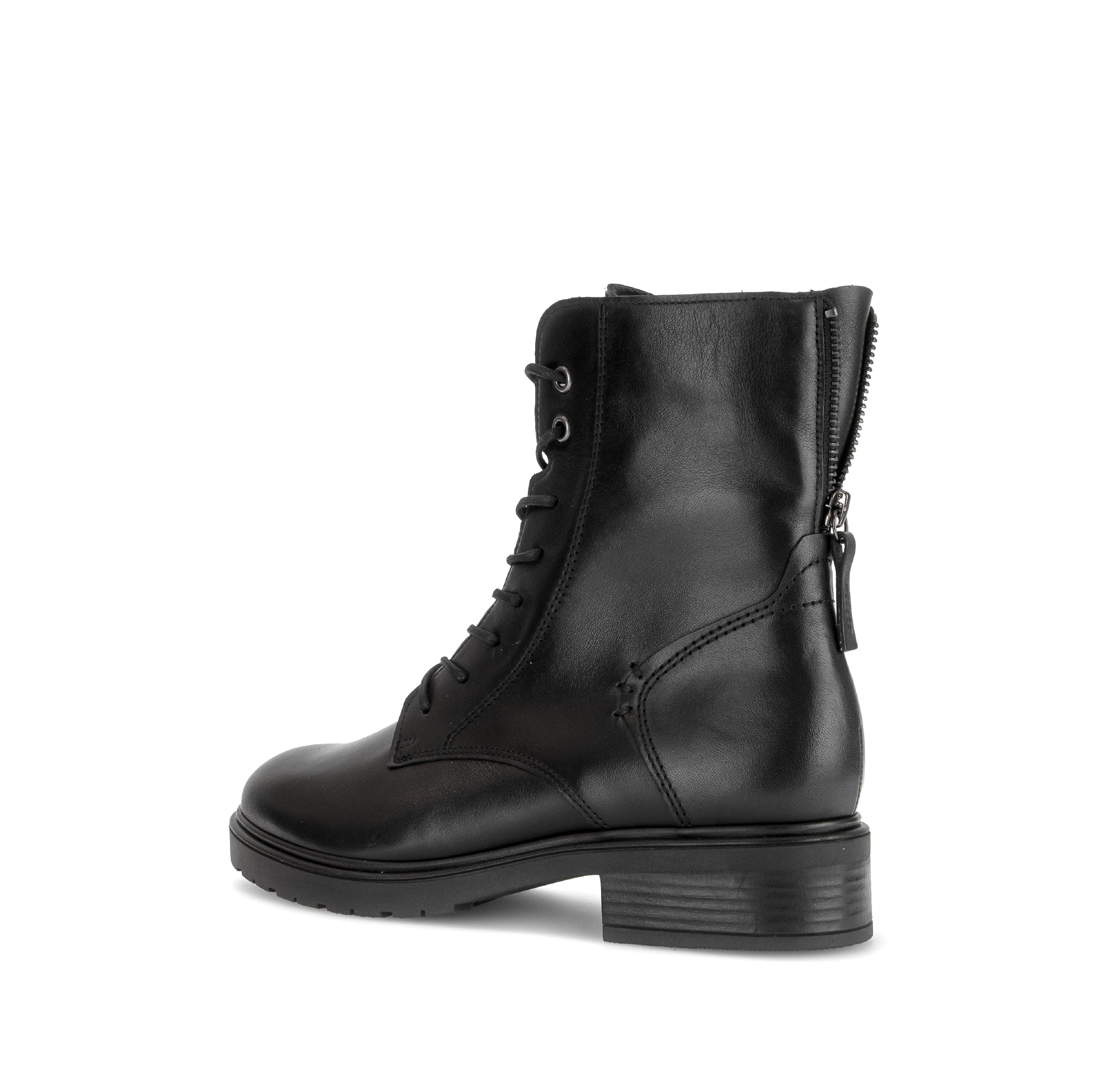 Gabor Patron black zip & lace boots, rotating product angle 03.