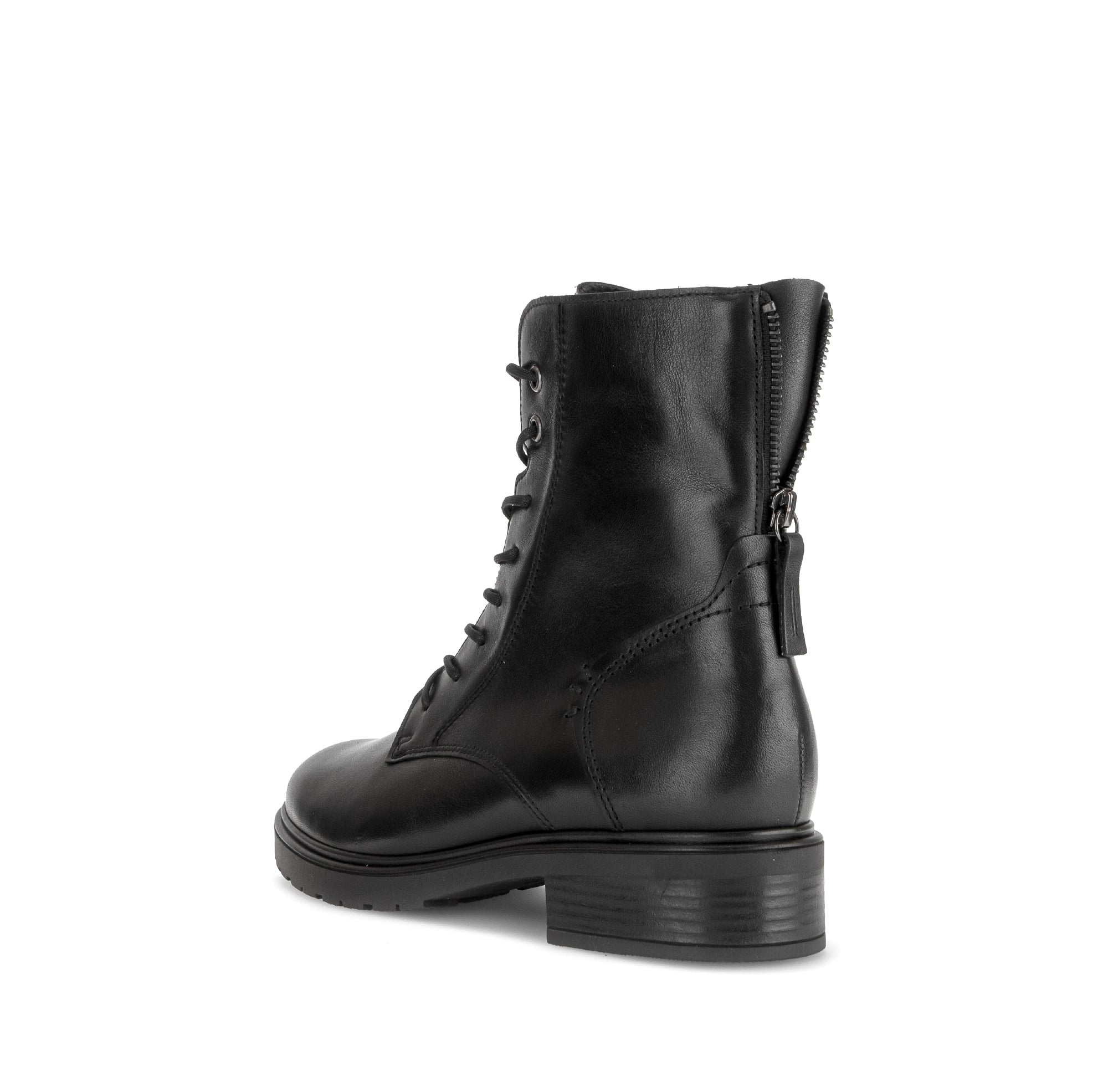 Gabor Patron black zip & lace boots, rotating product angle 04.