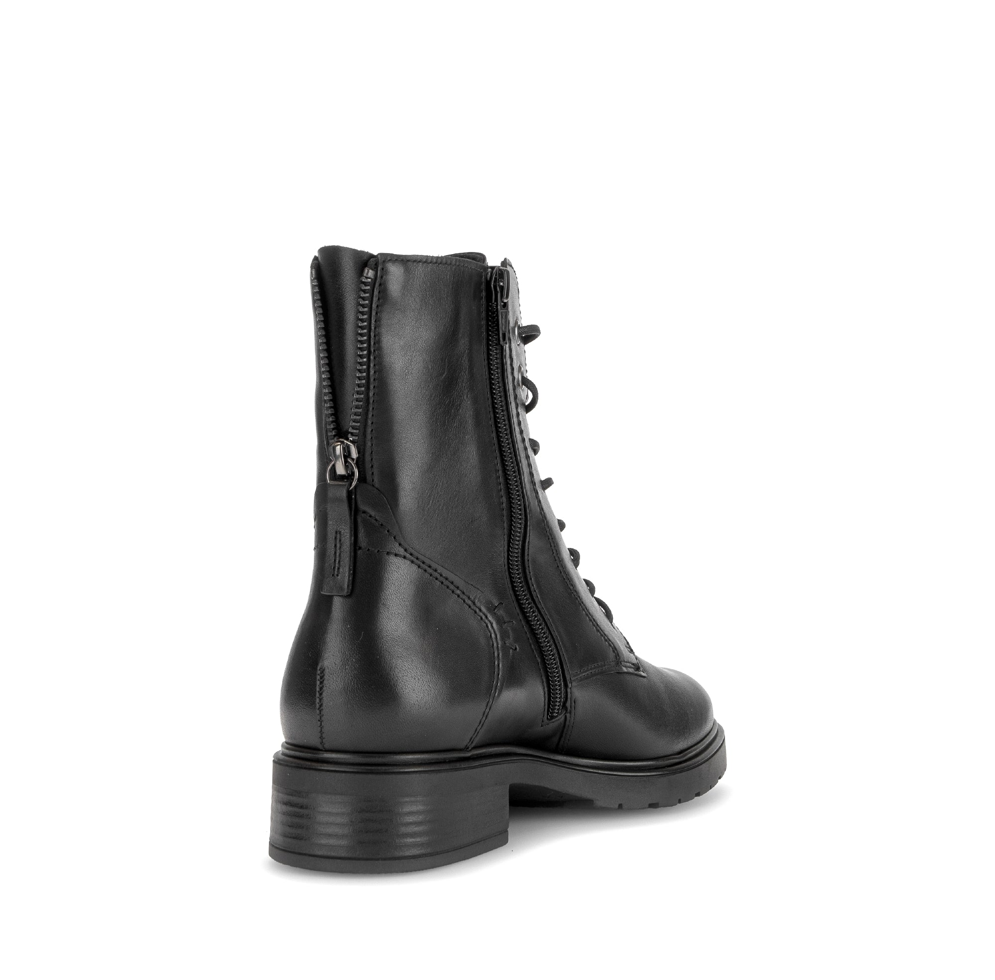 Gabor Patron black zip & lace boots, rotating product angle 09.