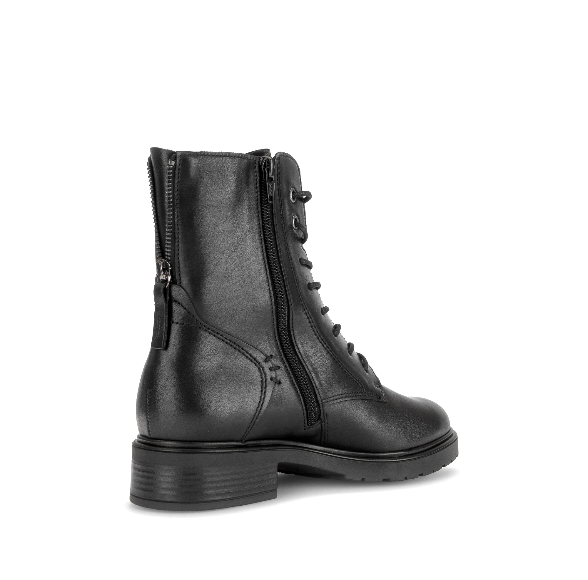 Gabor Patron black zip & lace boots, rotating product angle 10.