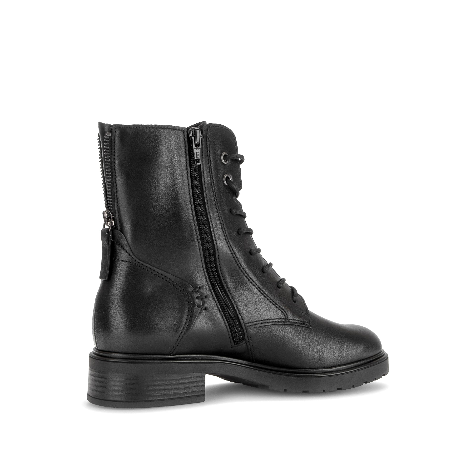 Gabor Patron black zip & lace boots, rotating product angle 11.