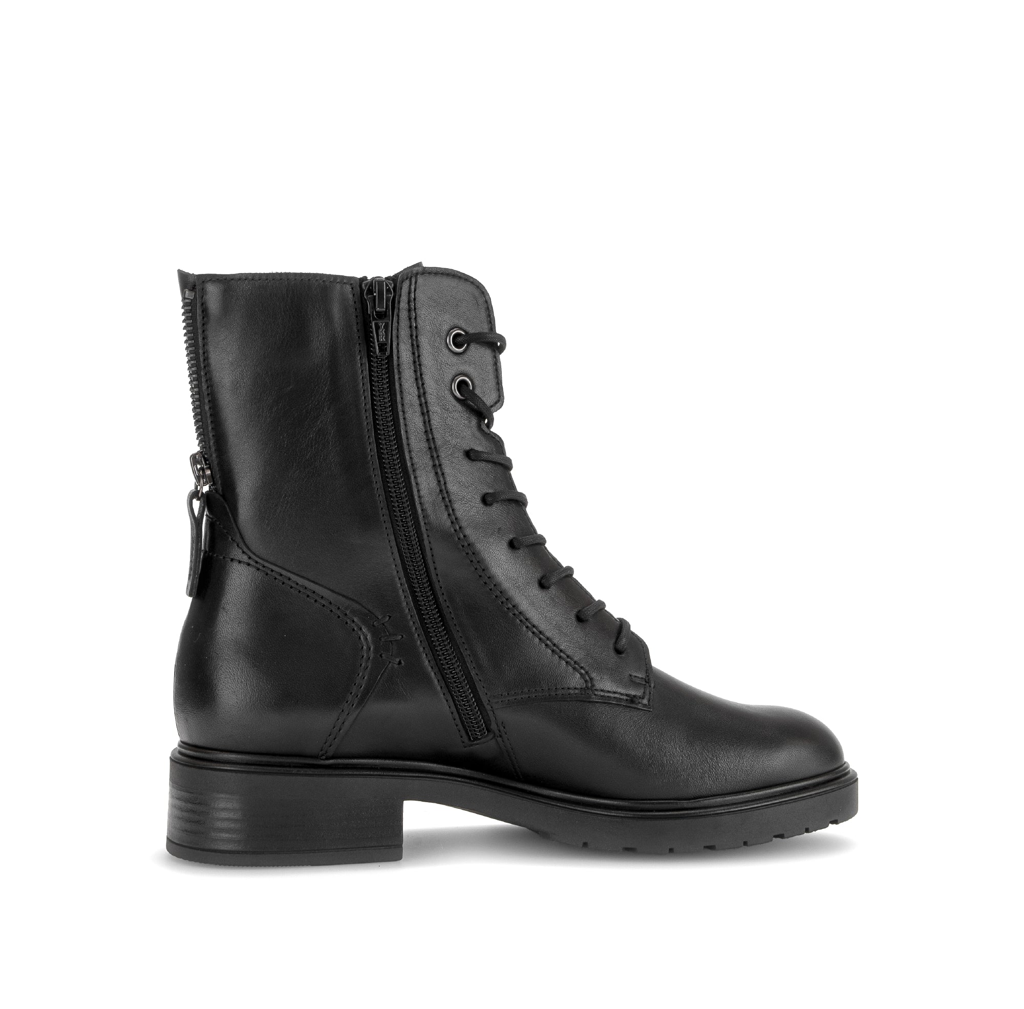 Gabor Patron black zip & lace boots, rotating product angle 12.