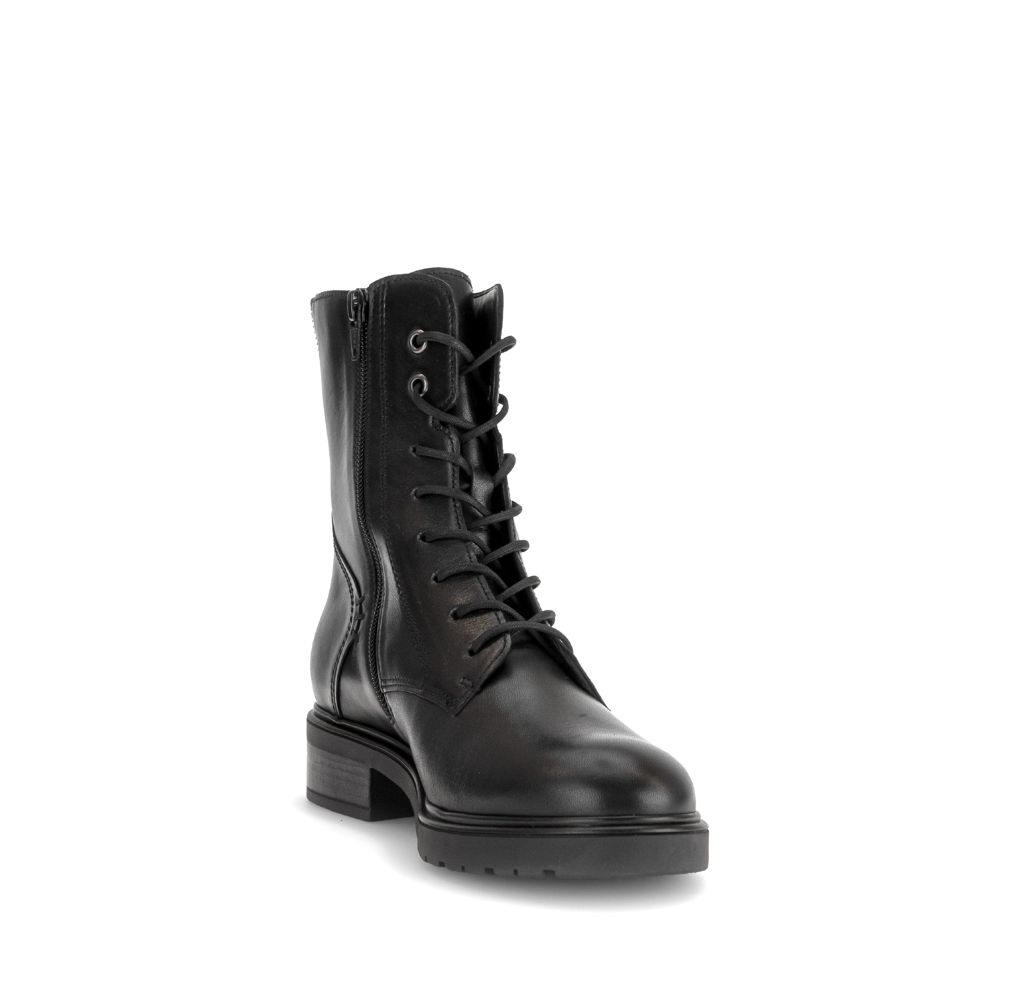 Gabor Patron black zip & lace boots, rotating product angle 17.