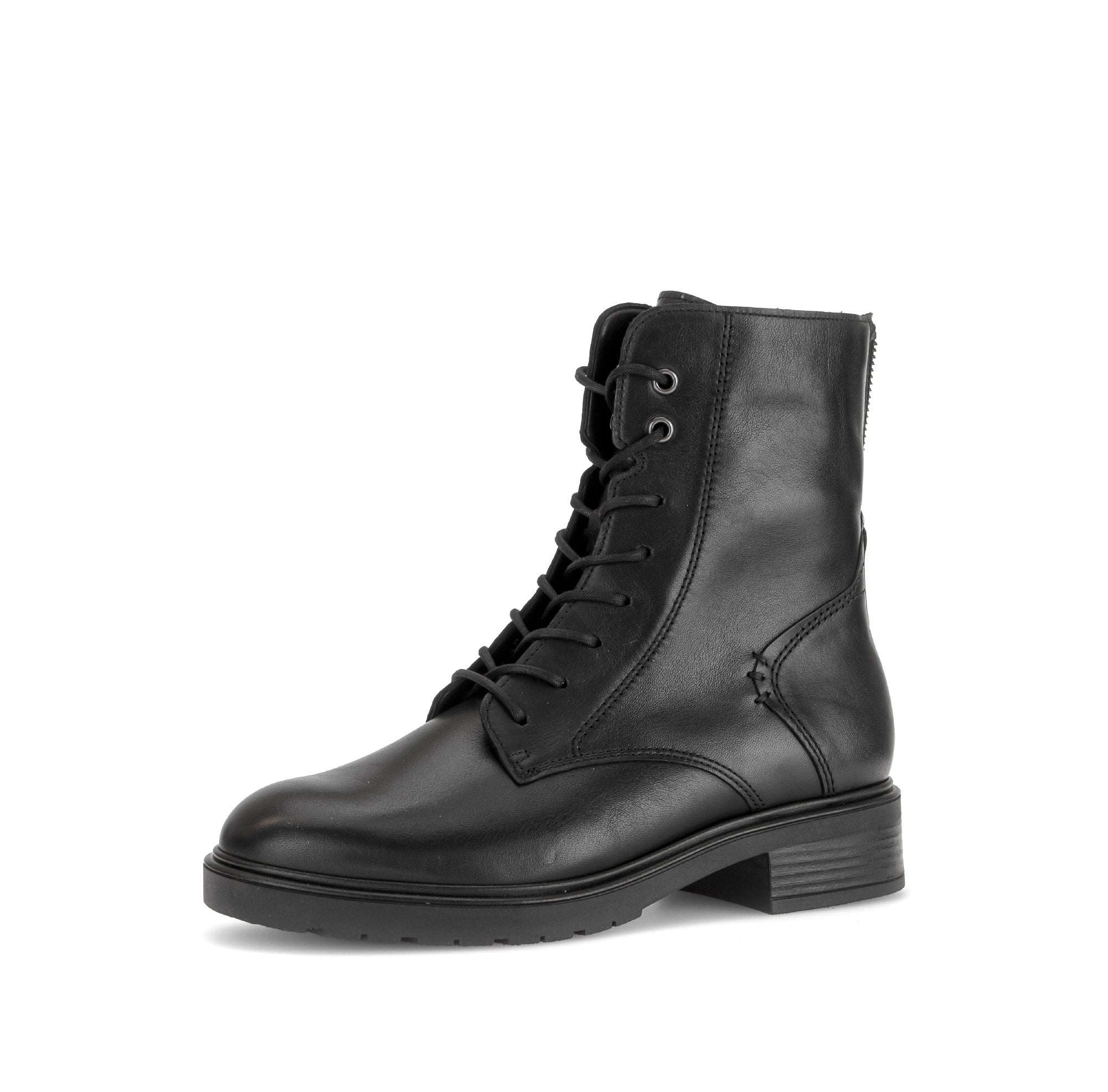 Gabor Patron black zip & lace boots, rotating product angle 23.