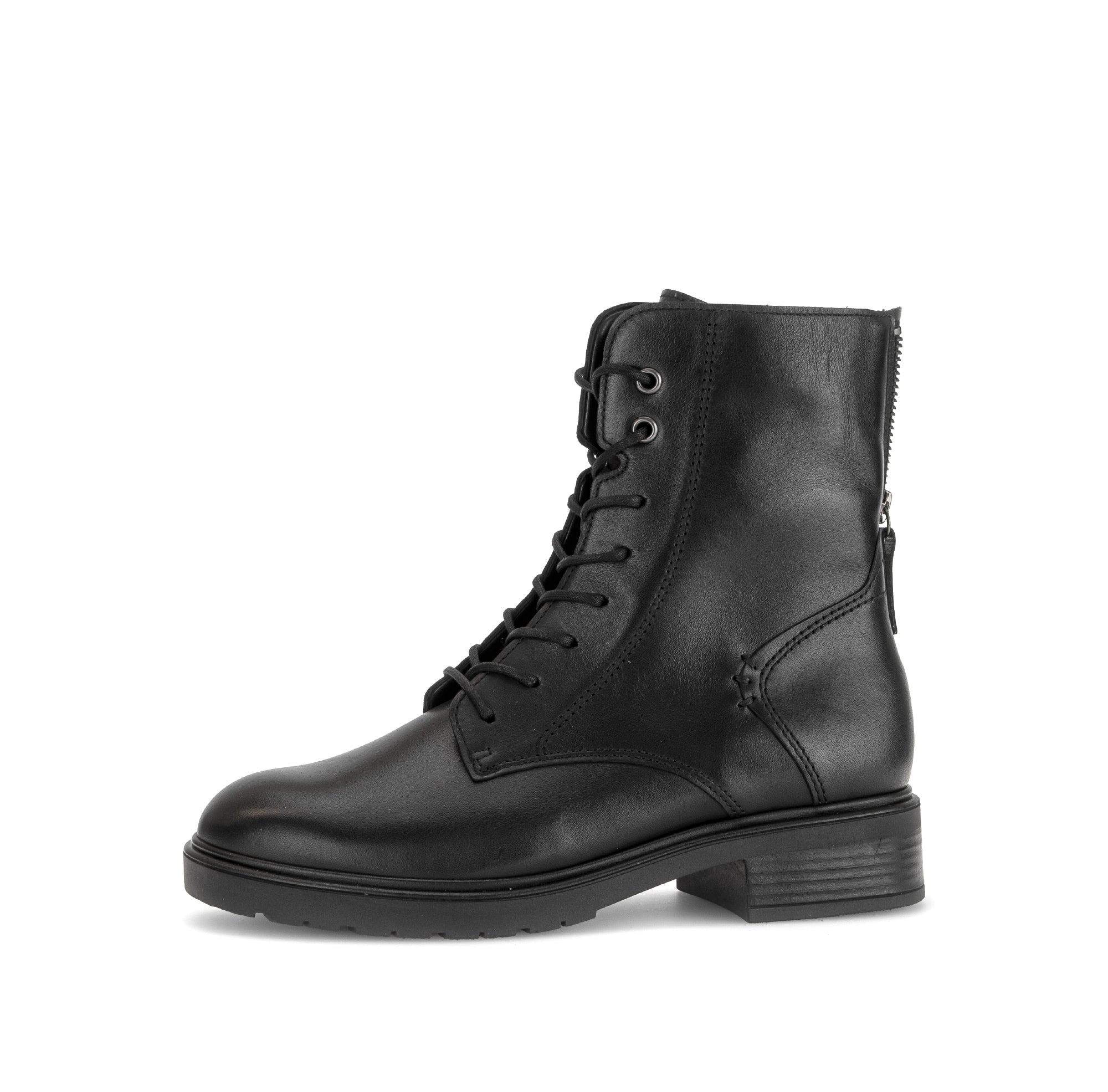 Gabor Patron black zip & lace boots, rotating product angle 24.