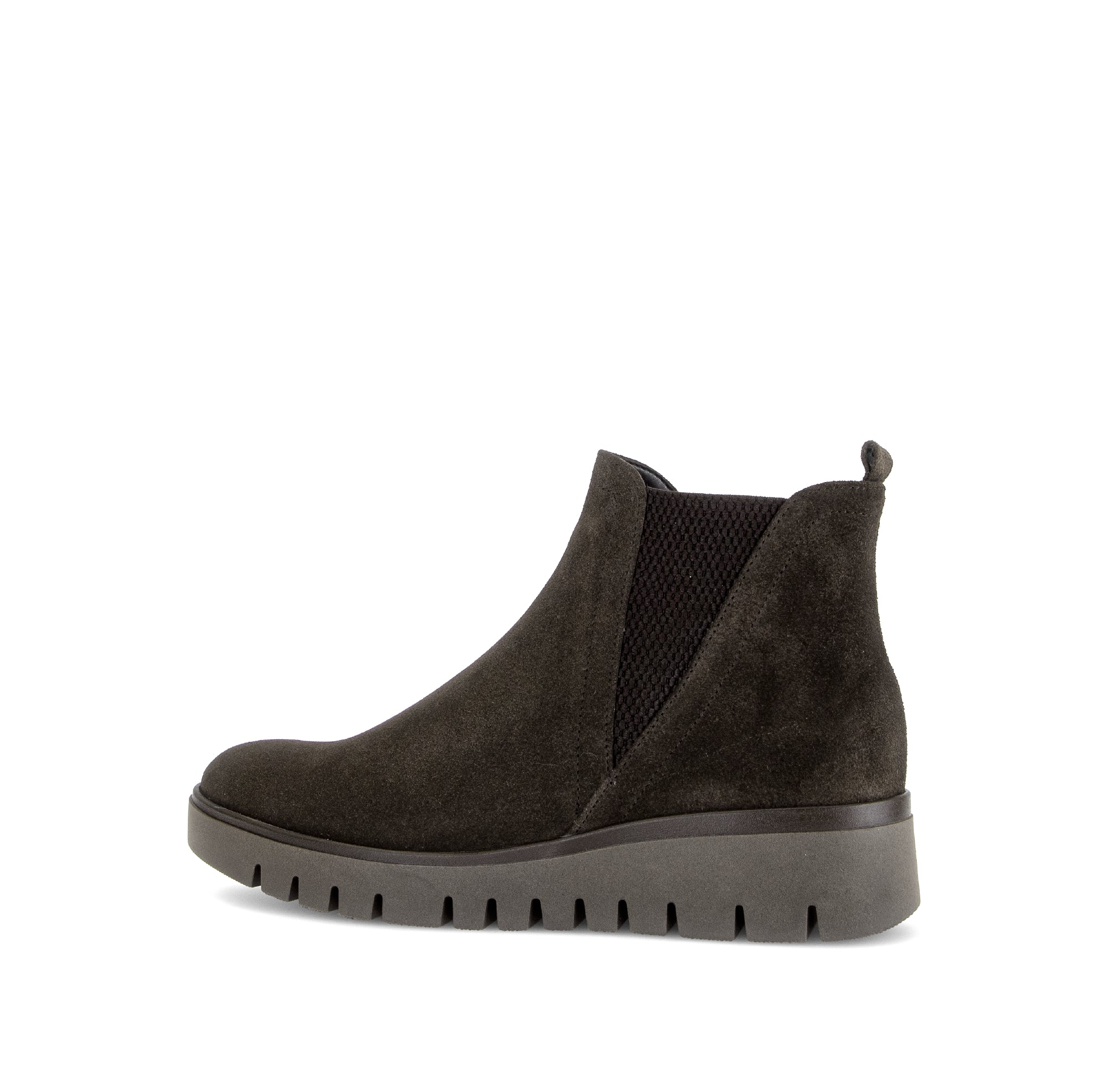 Gabor Dublin mocca brown side zip ankle boots, rotating product angle 02.