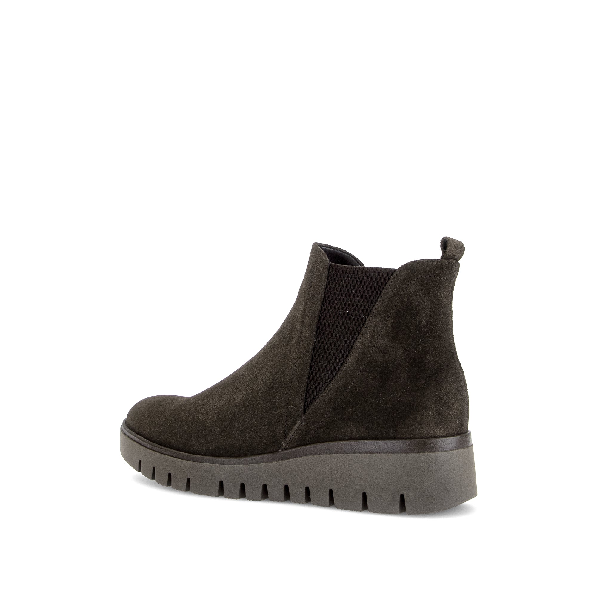 Gabor Dublin mocca brown side zip ankle boots, rotating product angle 03.