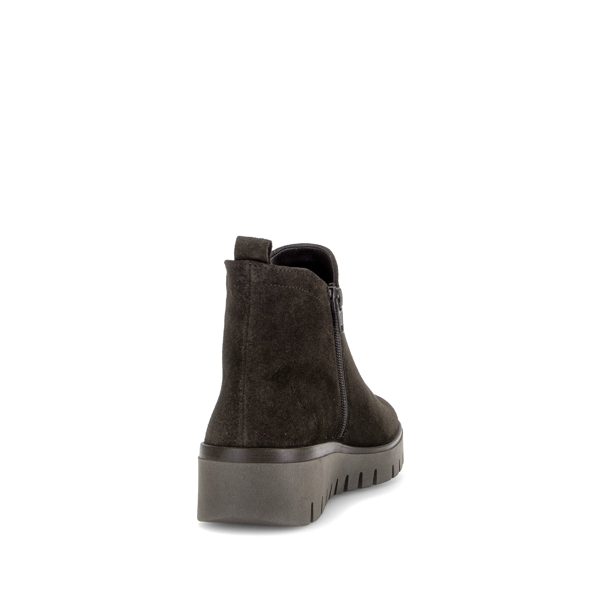 Gabor Dublin mocca brown side zip ankle boots, rotating product angle 08.