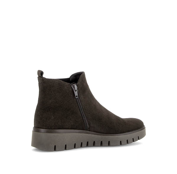 Gabor Dublin mocca brown side zip ankle boots, rotating product angle 11.