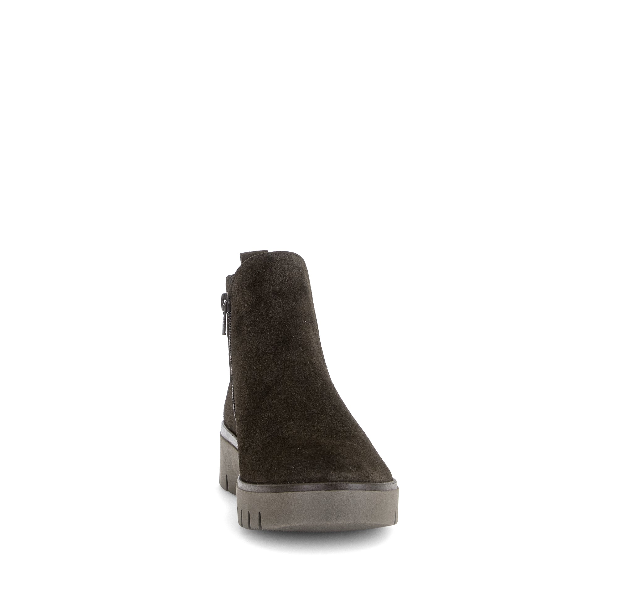 Gabor Dublin mocca brown side zip ankle boots, rotating product angle 18.