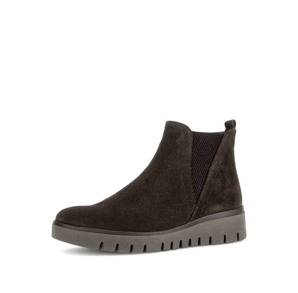 Gabor Dublin mocca brown side zip ankle boots, rotating product angle 23.