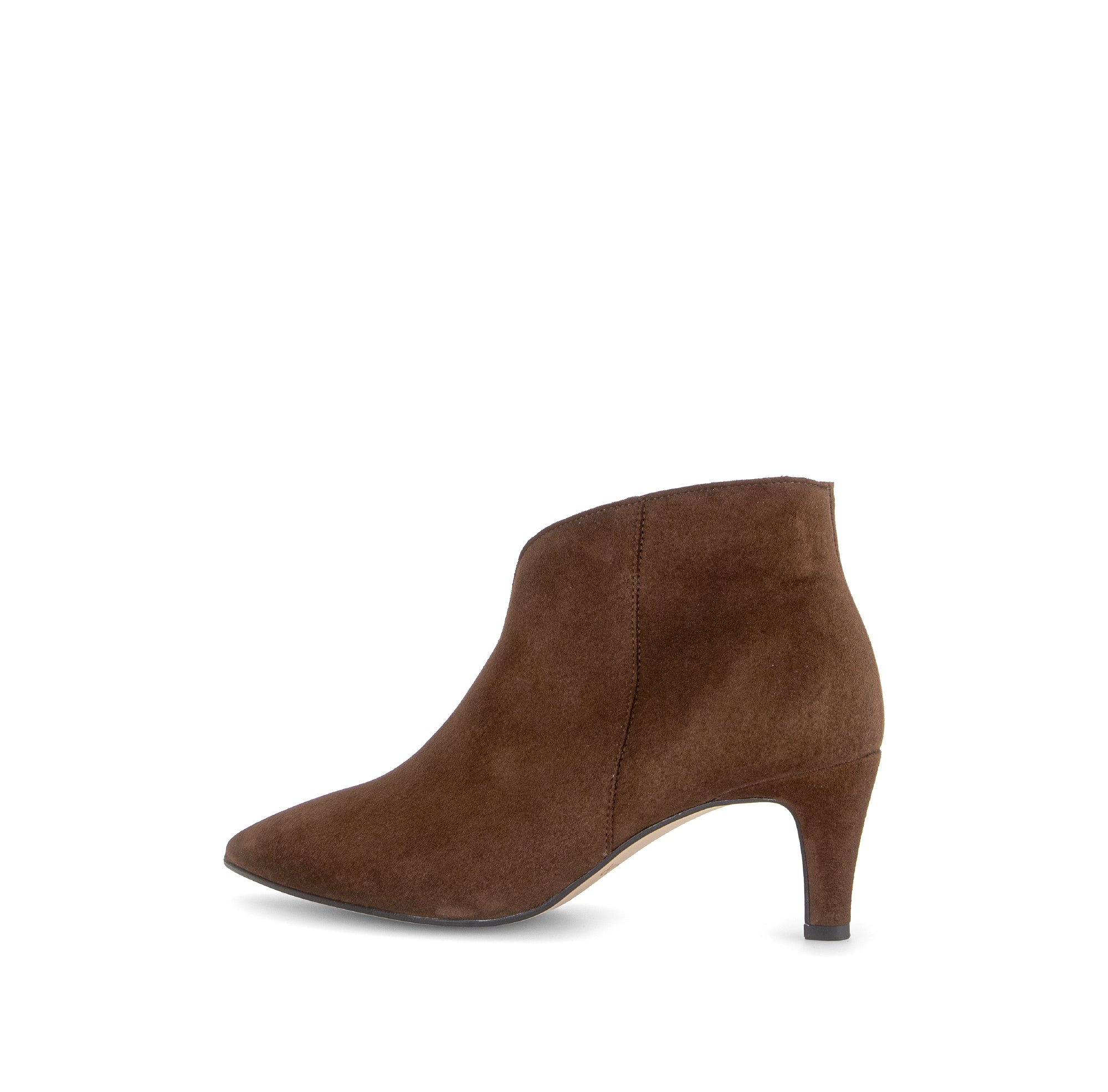 Gabor Terri cacao brown heeled ankle boots, rotating product angle 02.