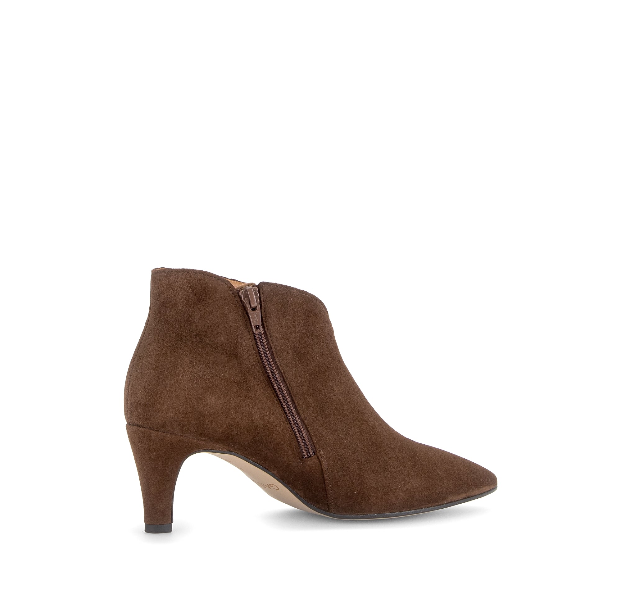 Gabor Terri cacao brown heeled ankle boots, rotating product angle 11.