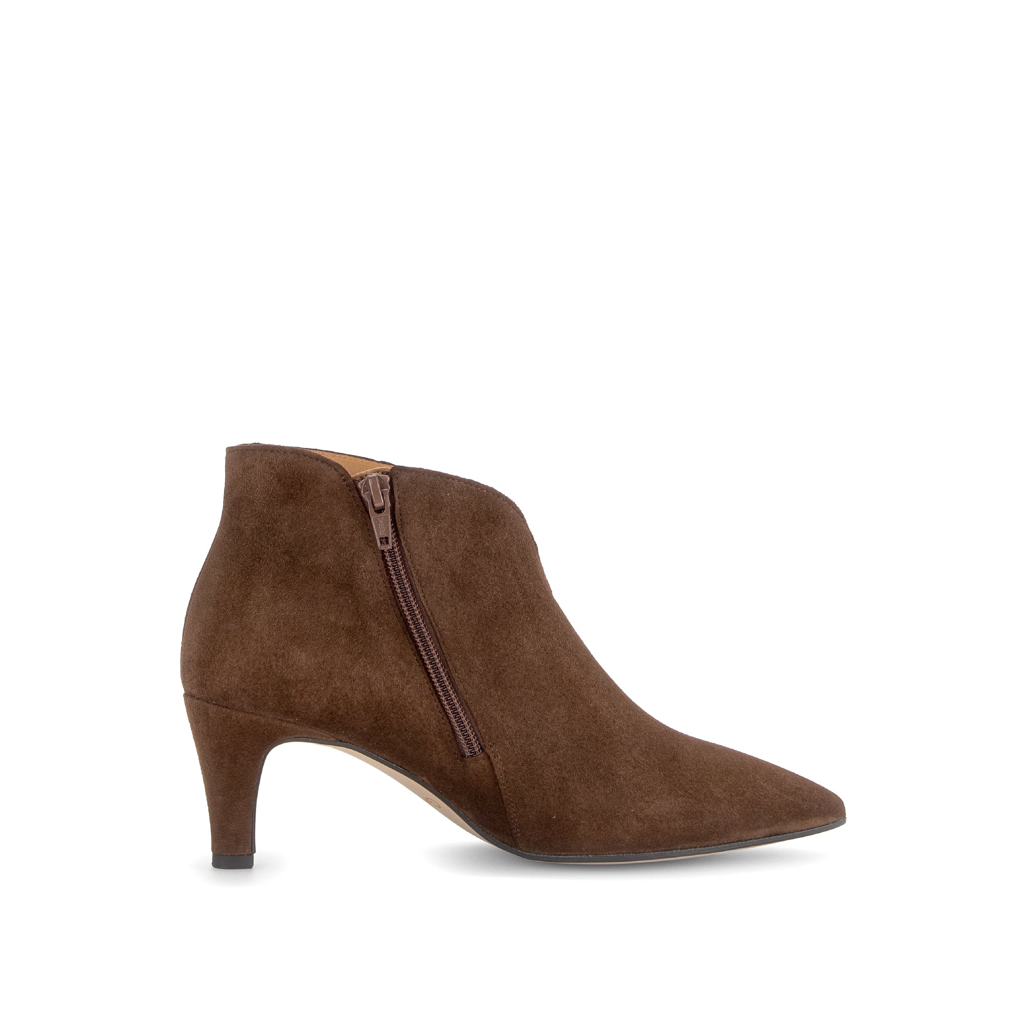 Gabor Terri cacao brown heeled ankle boots, rotating product angle 12.