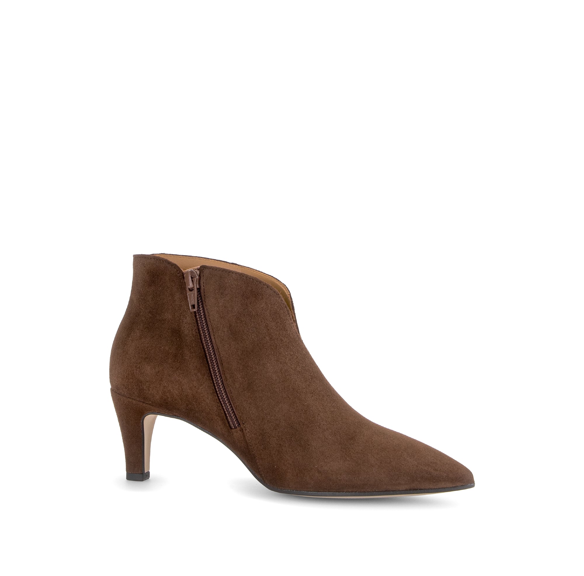 Gabor Terri cacao brown heeled ankle boots, rotating product angle 14.