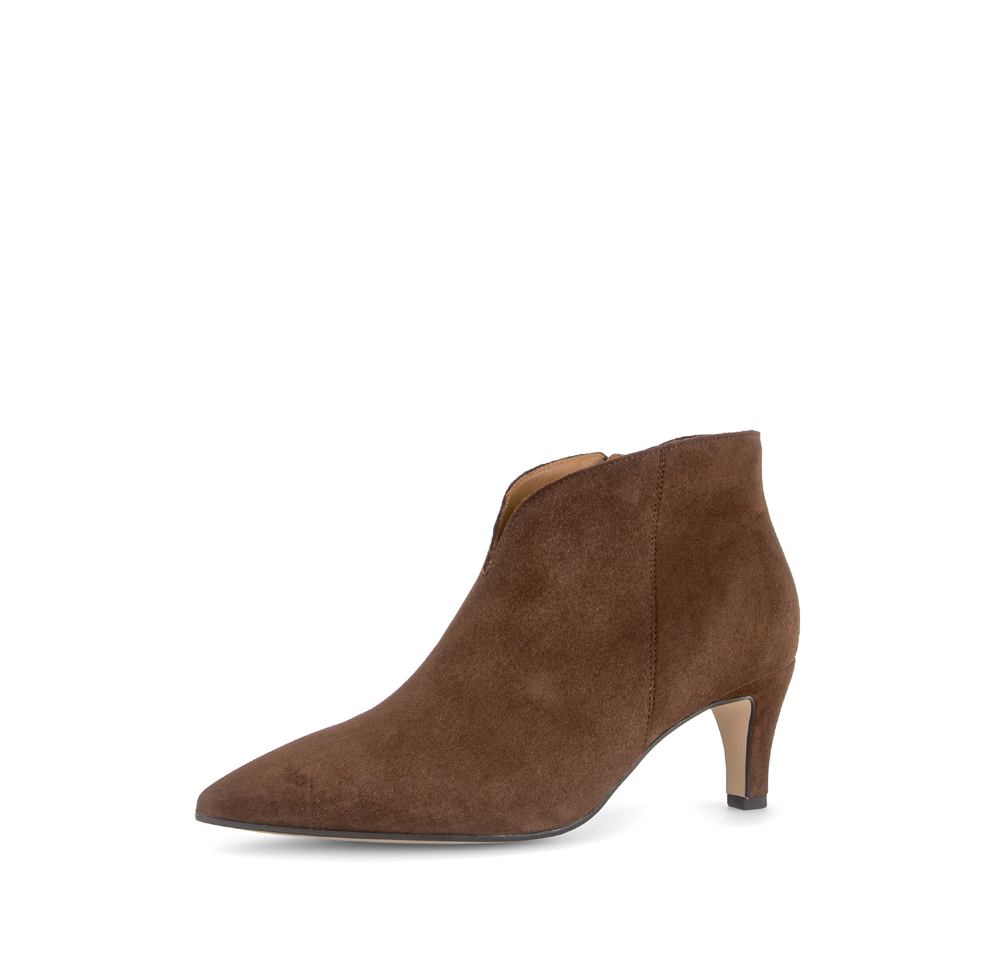 Gabor Terri cacao brown heeled ankle boots, rotating product angle 23.