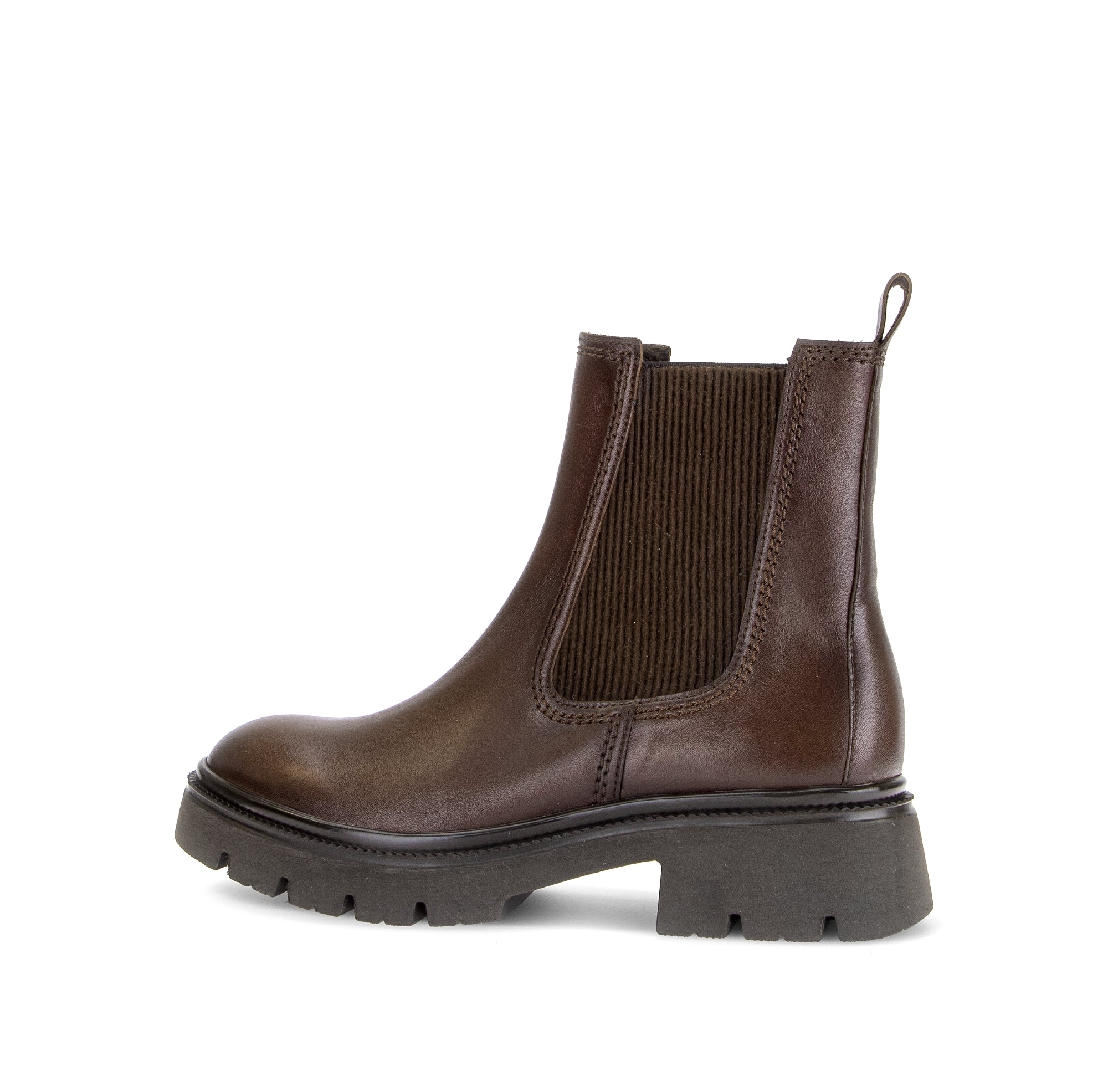 Gabor Marissa saddle tan chelsea ankle boots, rotating product angle 02.