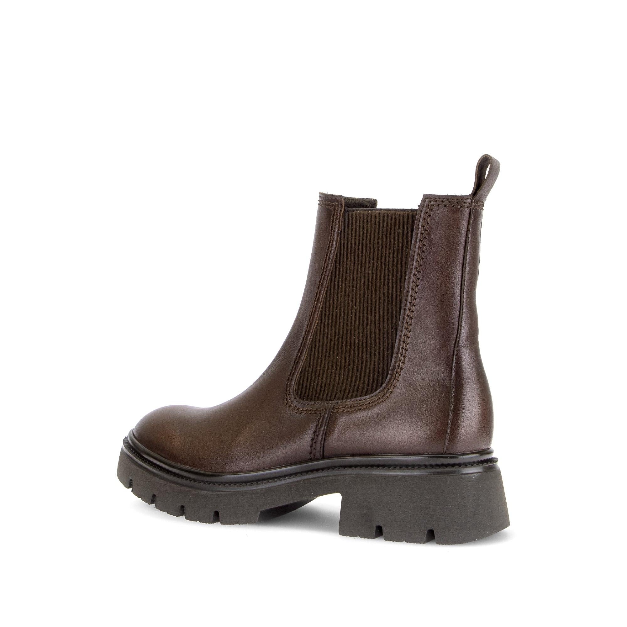 Gabor Marissa saddle tan chelsea ankle boots, rotating product angle 03.