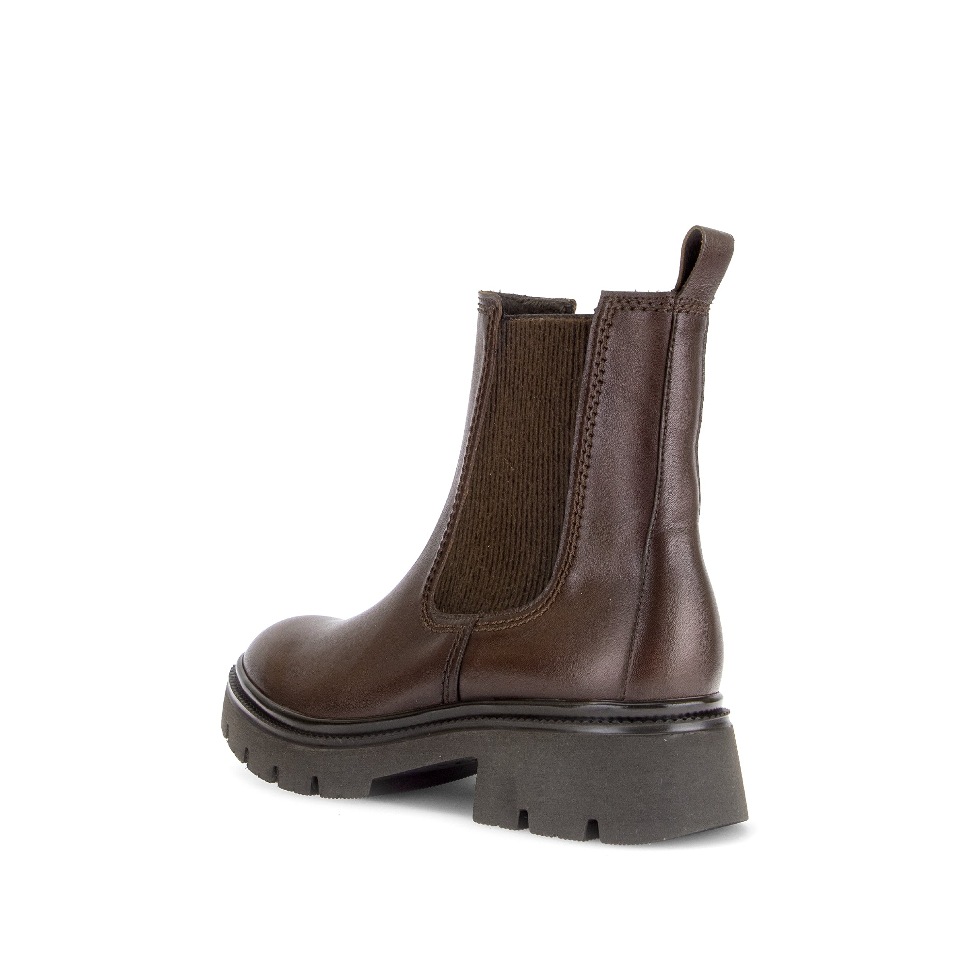 Gabor Marissa saddle tan chelsea ankle boots, rotating product angle 04.