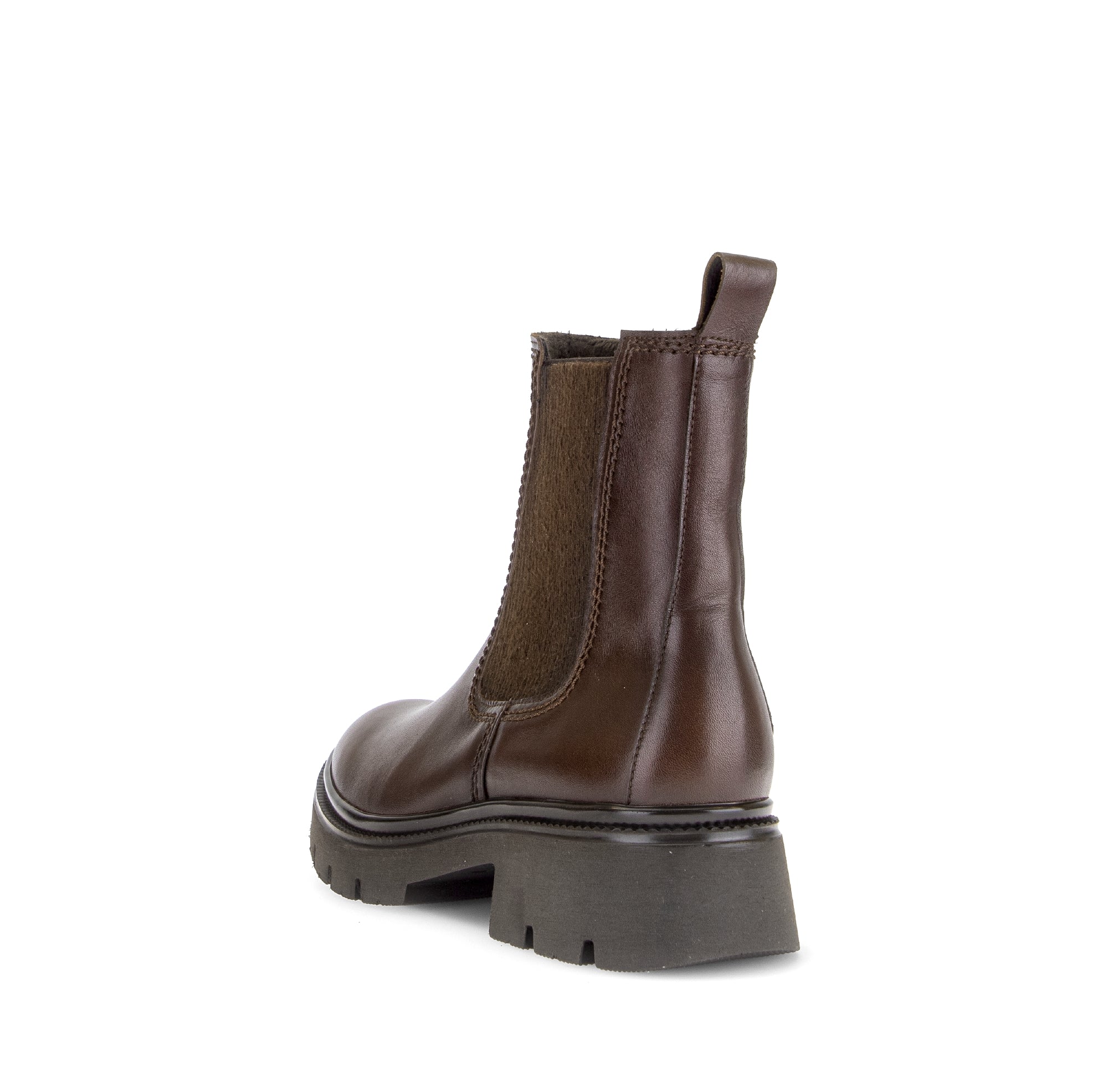 Gabor Marissa saddle tan chelsea ankle boots, rotating product angle 05.