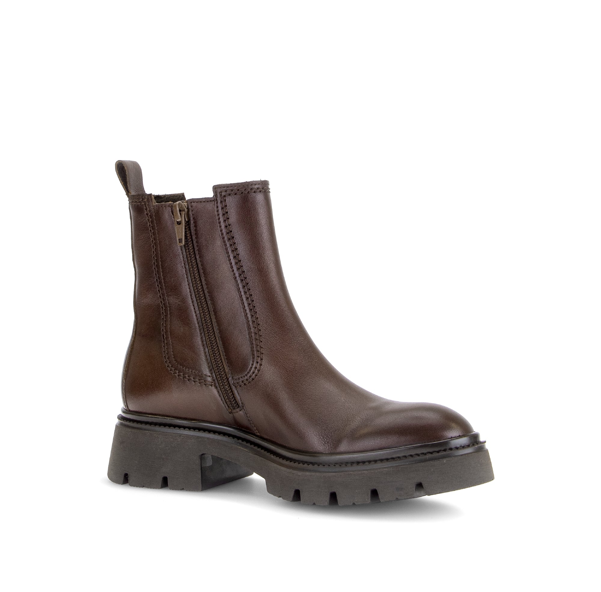 Gabor Marissa saddle tan chelsea ankle boots, rotating product angle 15.