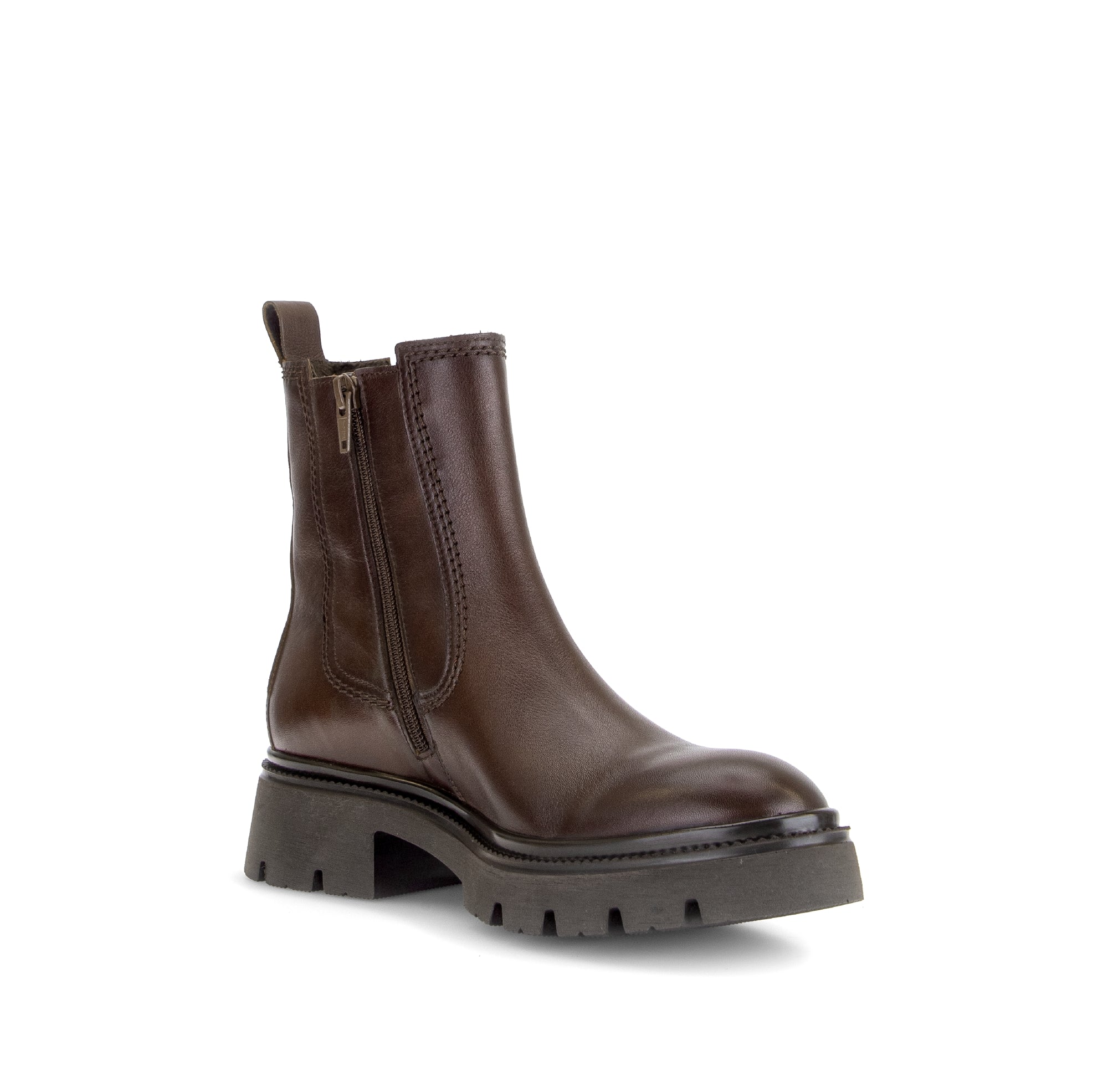 Gabor Marissa saddle tan chelsea ankle boots, rotating product angle 16.