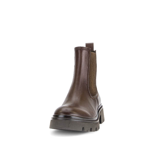 Gabor Marissa saddle tan chelsea ankle boots, rotating product angle 20.