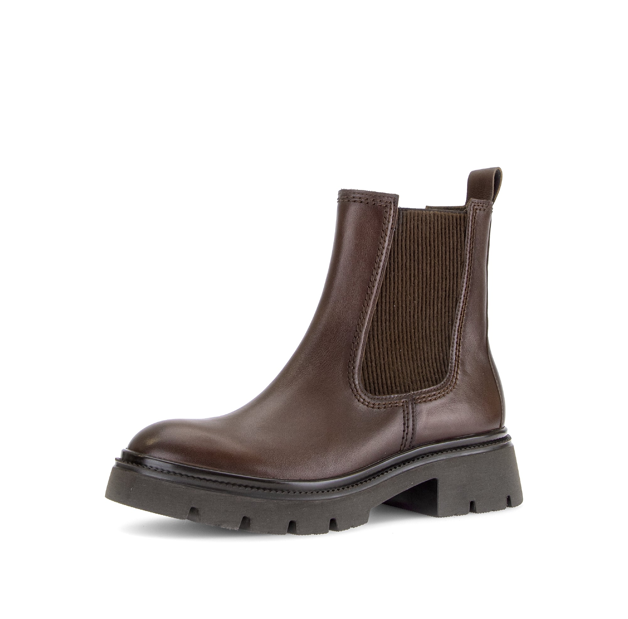 Gabor Marissa saddle tan chelsea ankle boots, rotating product angle 23.