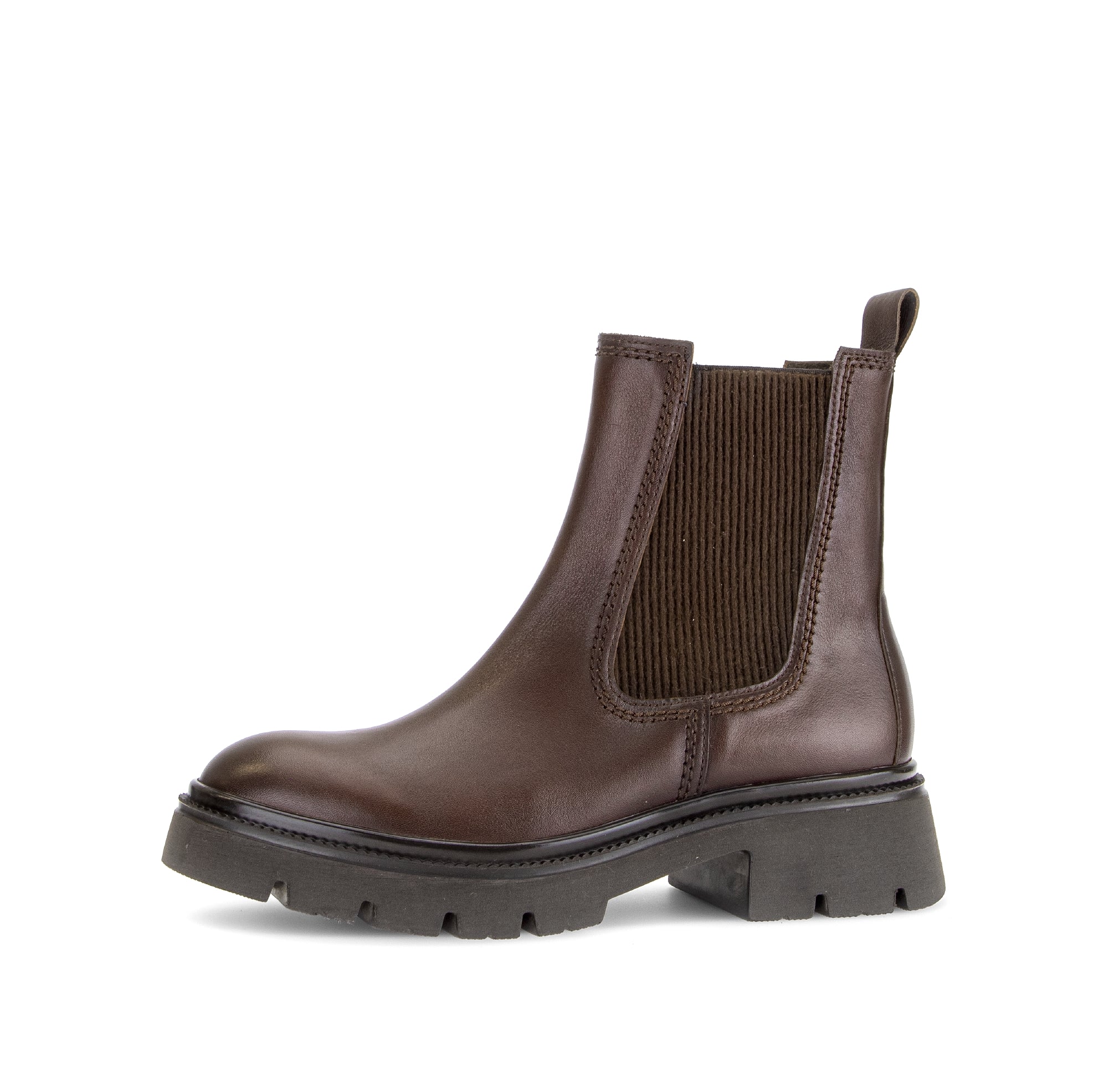 Gabor Marissa saddle tan chelsea ankle boots, rotating product angle 24.