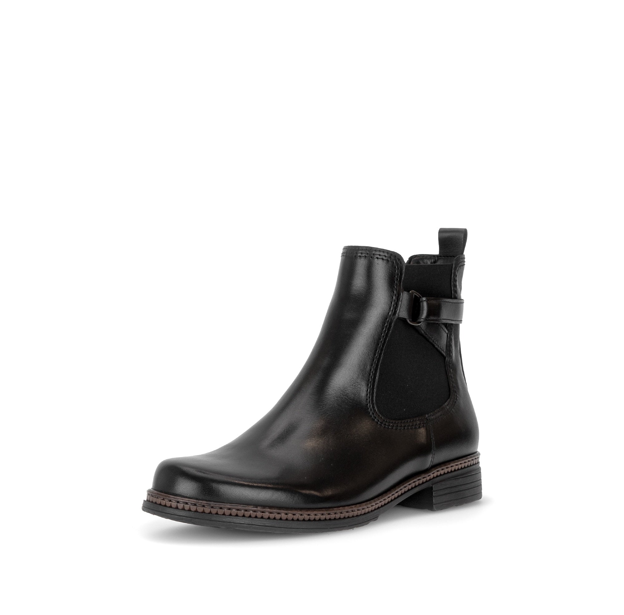 Gabor 8023.01.001 Nolene in black, front three-quarter view.
